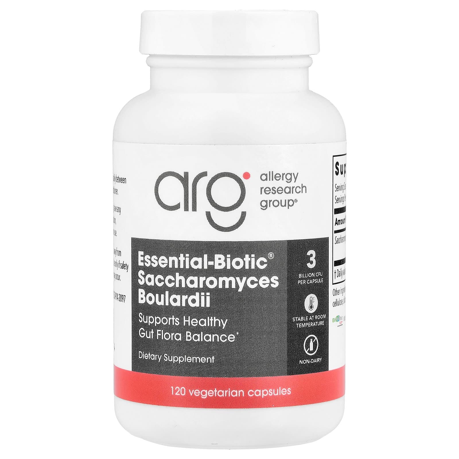 Allergy Research Group Essential-Biotic, Saccharomyces Boulardii – 120 gélules végétales de Allergy Research Group