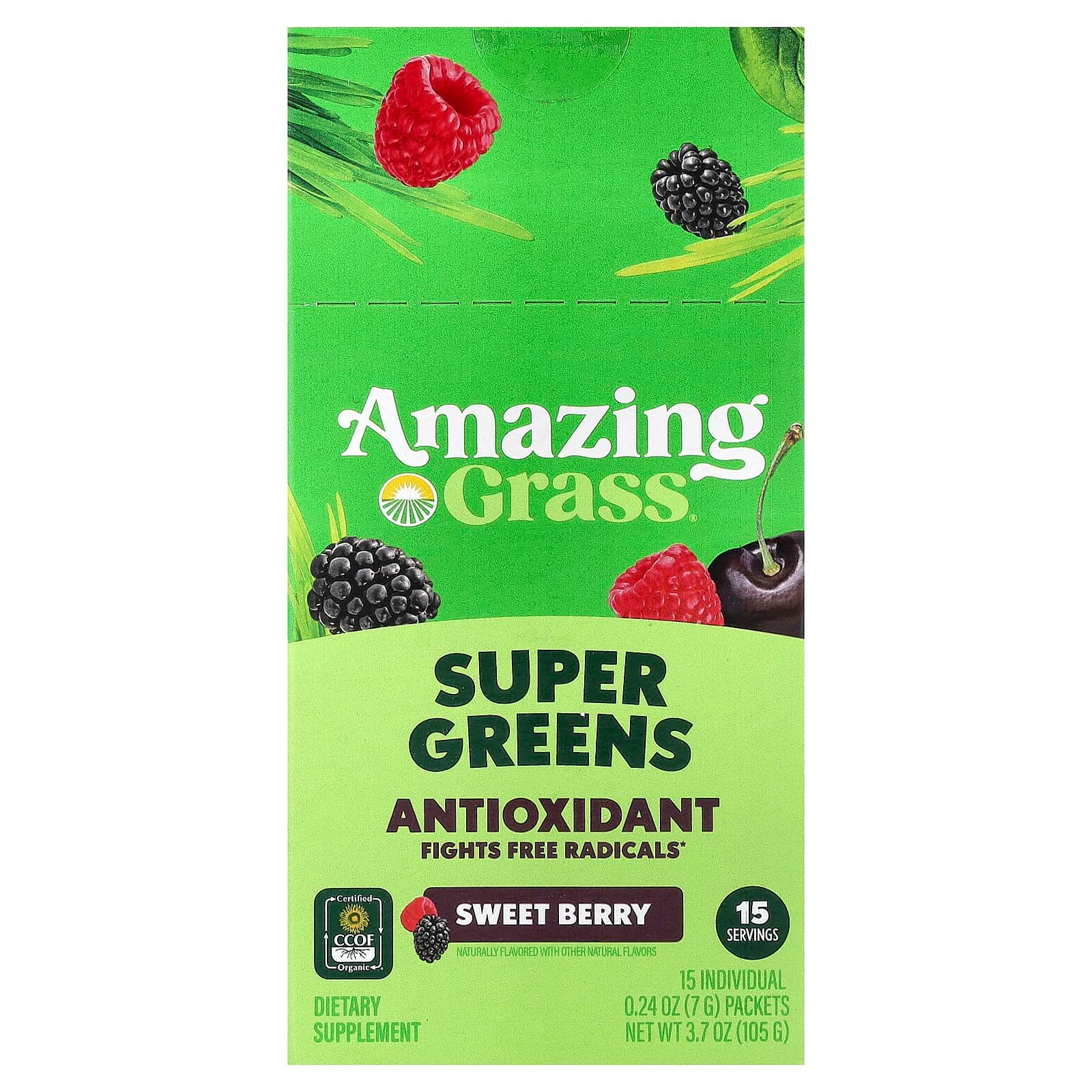 Amazing Grass Super Greens, Antioxidant – Sweet Berry – 7 g de Amazing Grass