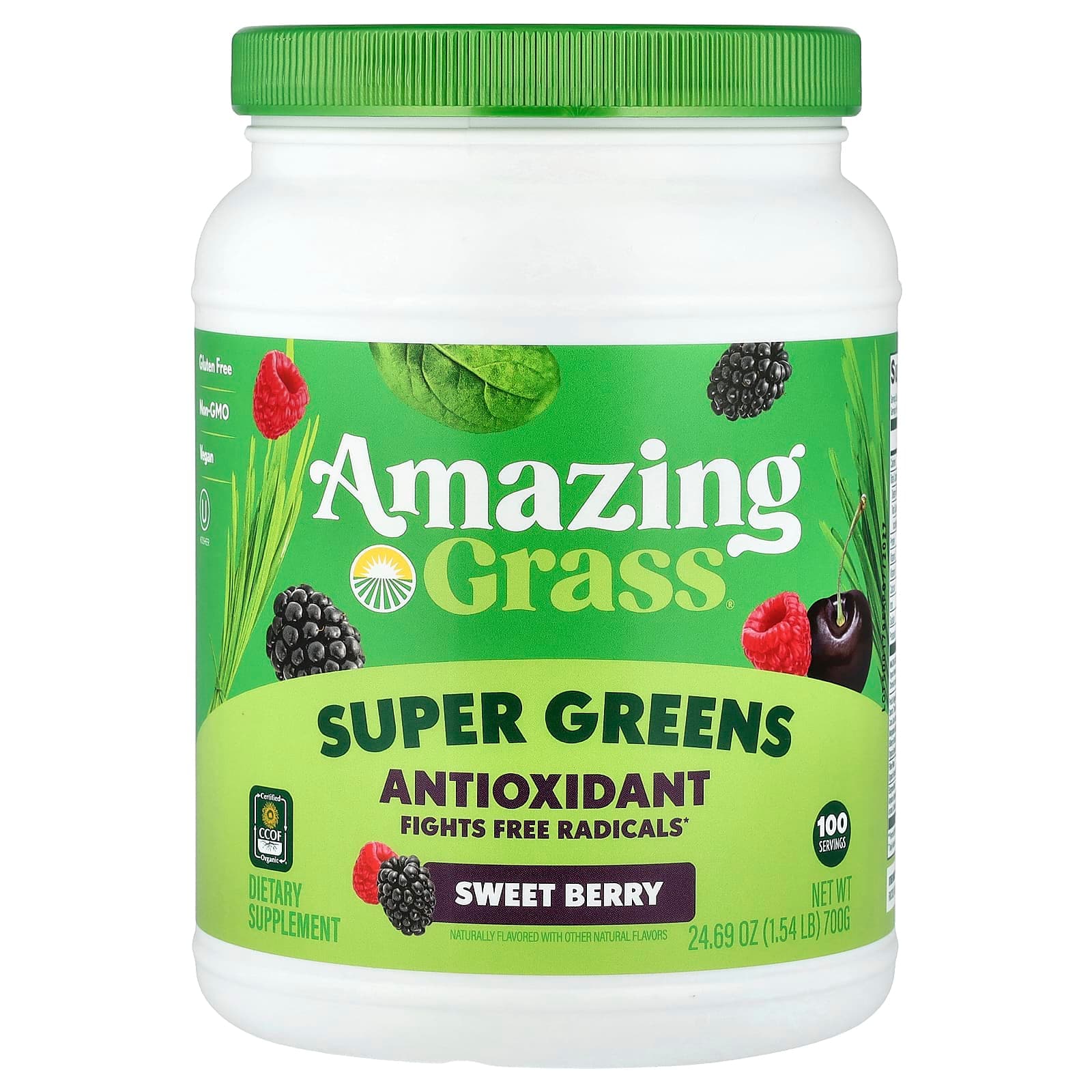 Amazing Grass Super Greens, Antioxidant – Sweet Berry – 700 g de Amazing Grass