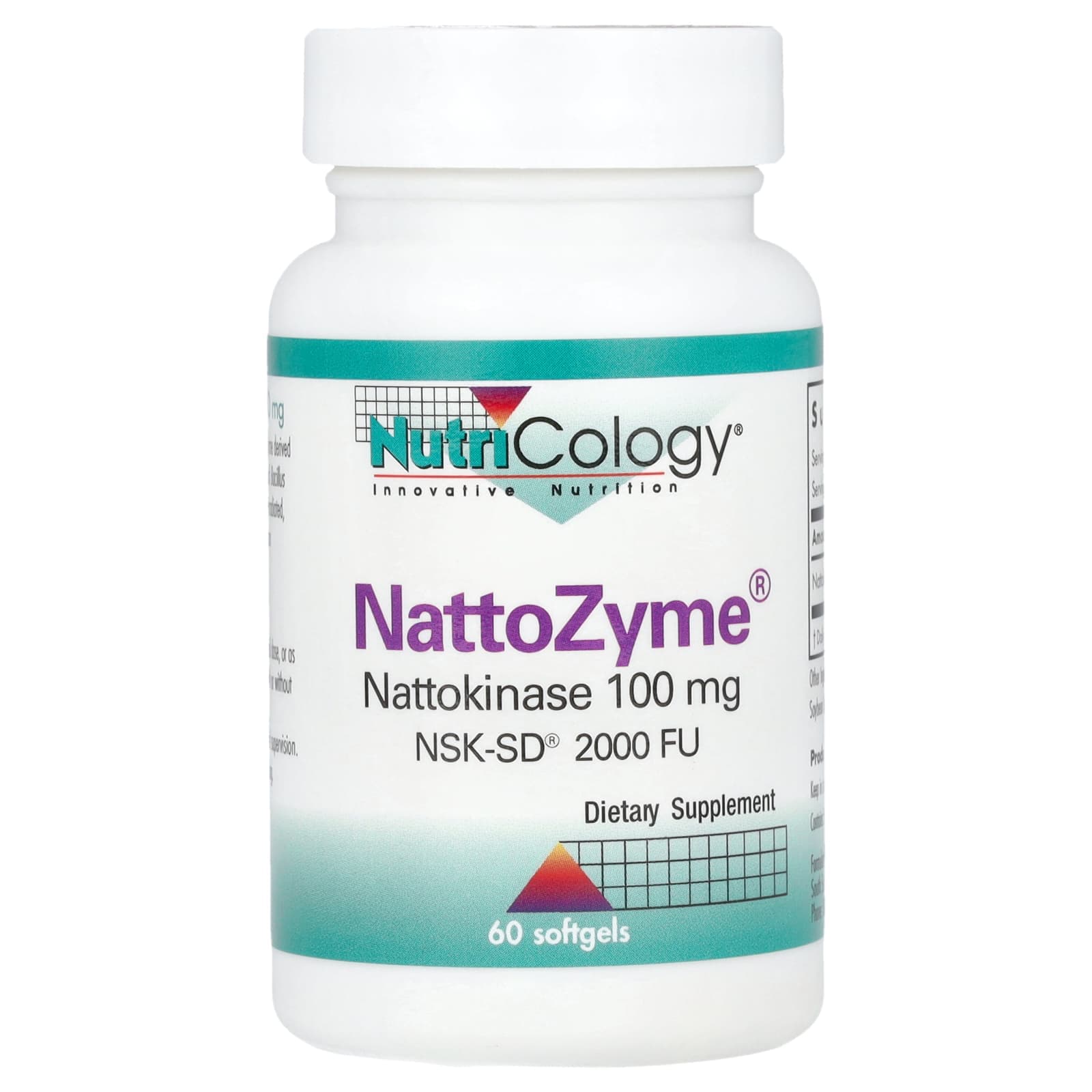 Nutricology NattoZyme Nattokinase – 60 capsules molles de Nutricology