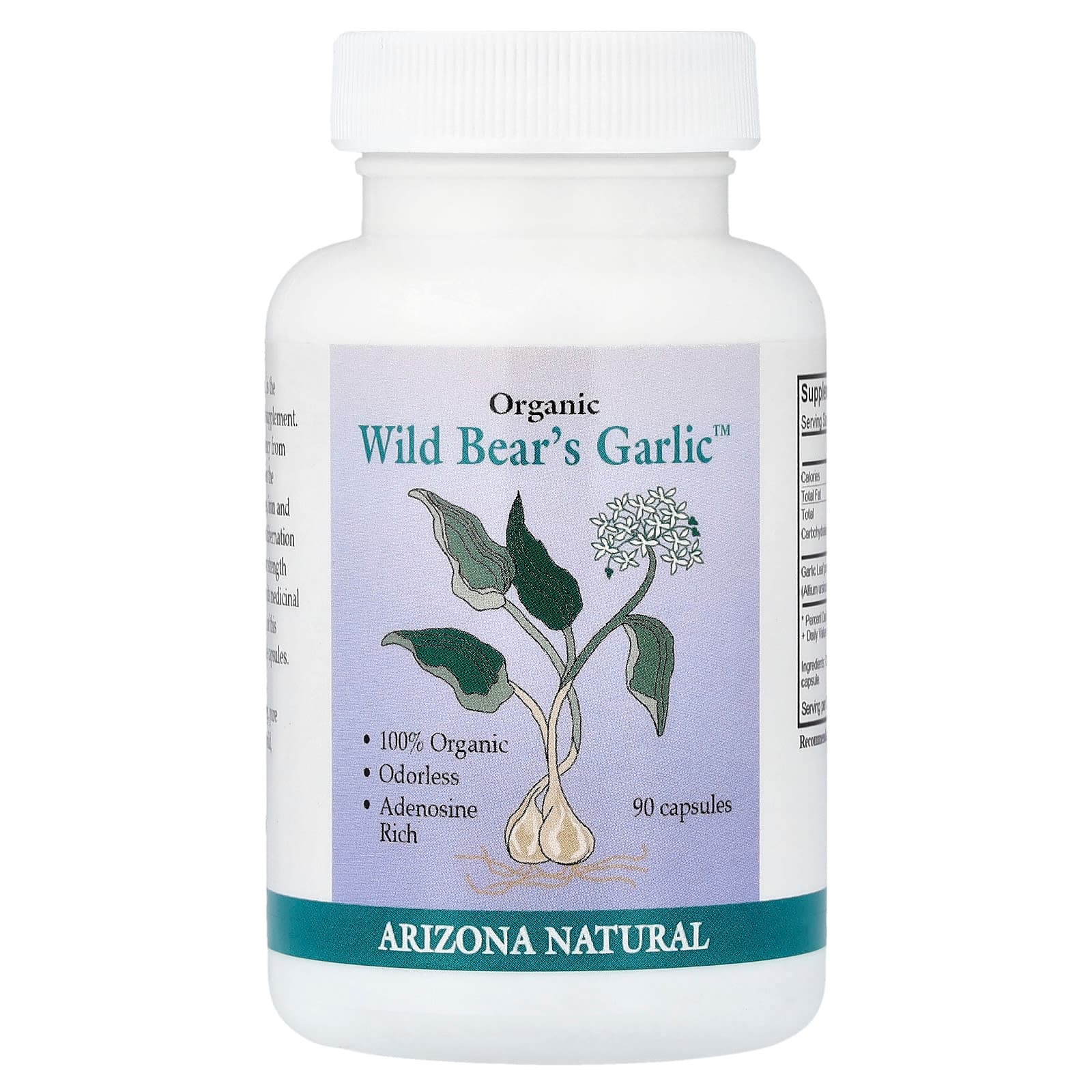Arizona Natural Organic Wild Bear´s Garlic – 90 gélules de Arizona Natural