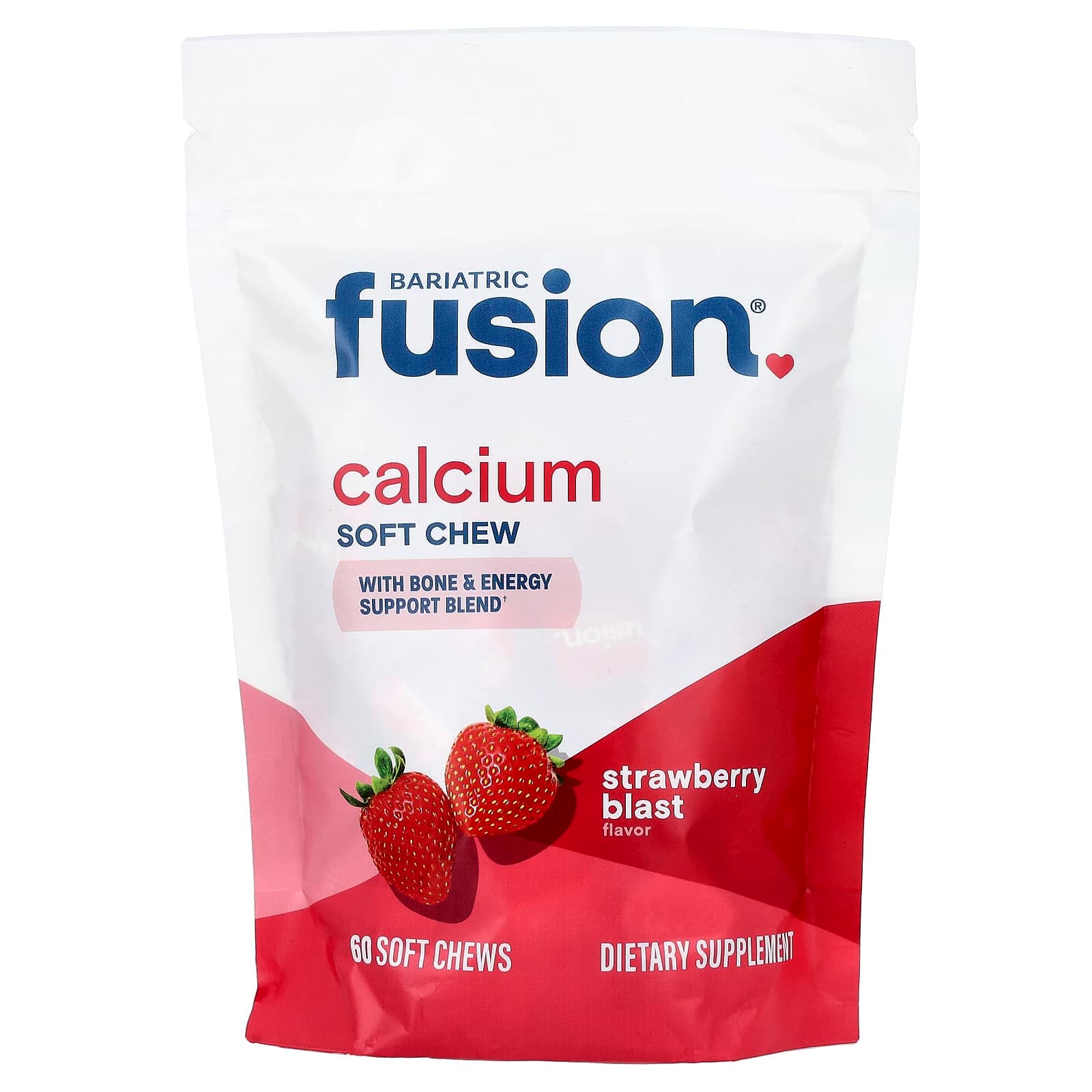 Bariatric Fusion Calcium Soft Chew, 60 Soft Chews – Strawberry Blast de Bariatric Fusion