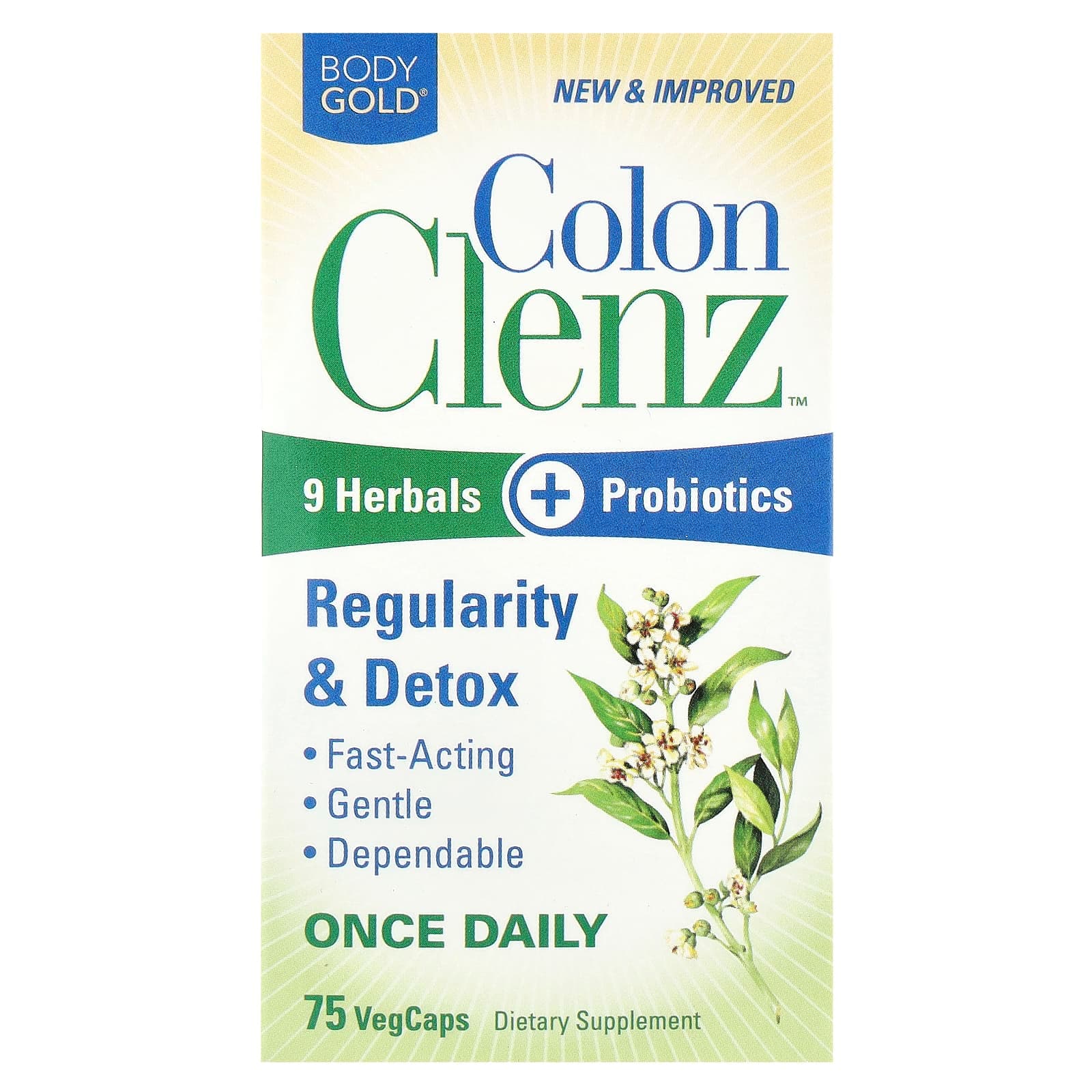 BodyGold Colon Clenz, 75 VegCaps de BodyGold