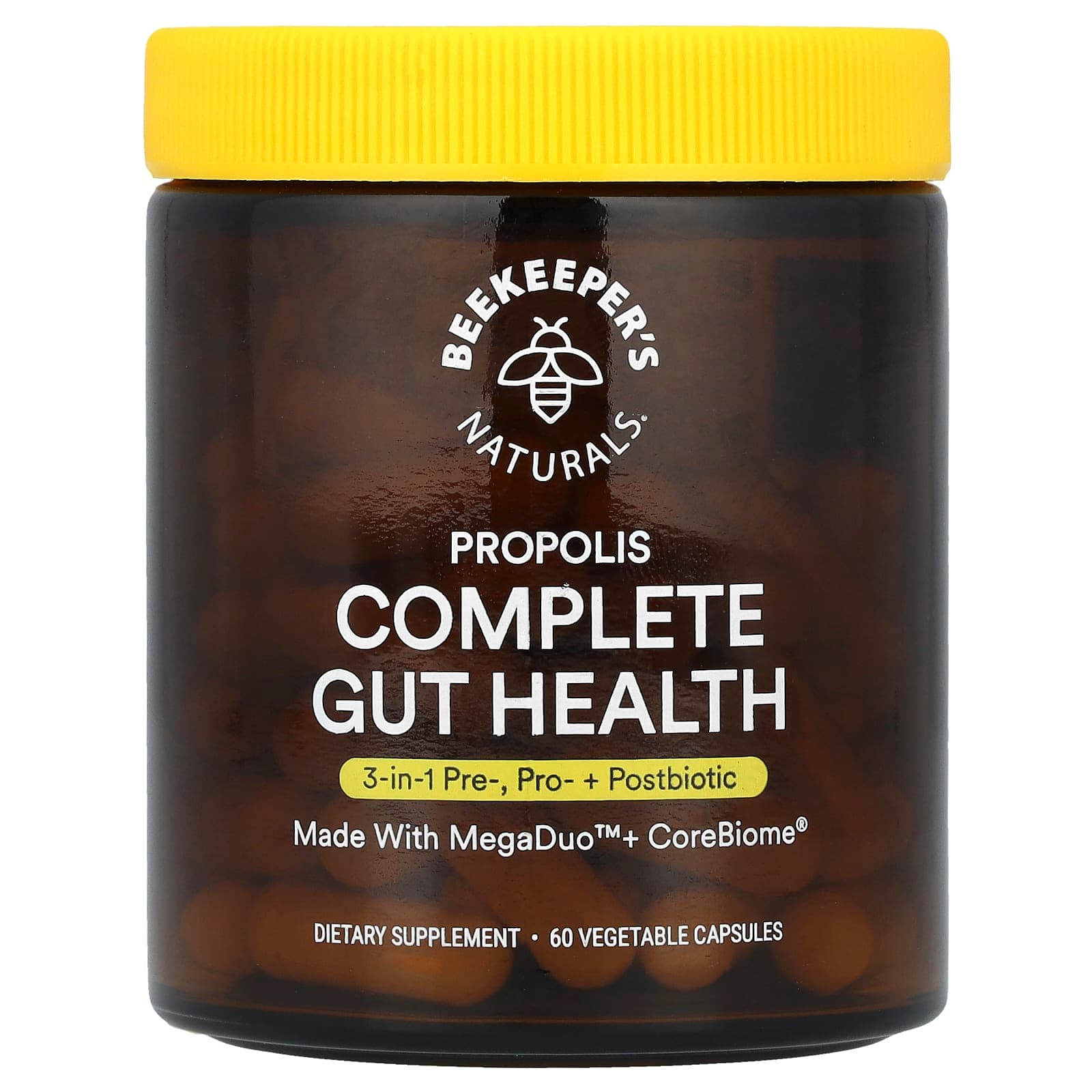 Beekeeper's Naturals Propolis Complete Gut Health, 60 Vegetable Capsules de Beekeeper's Naturals