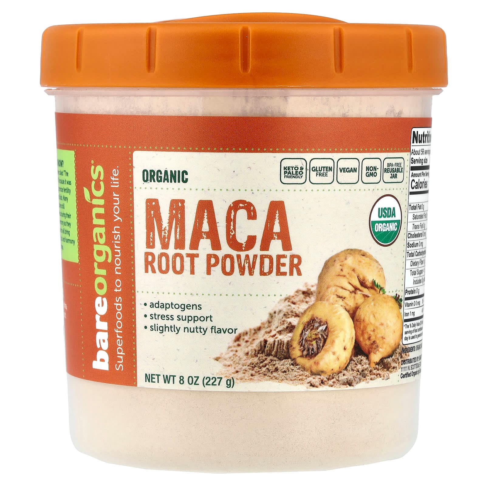 BareOrganics Organic Maca Root Powder – 227 g de BareOrganics