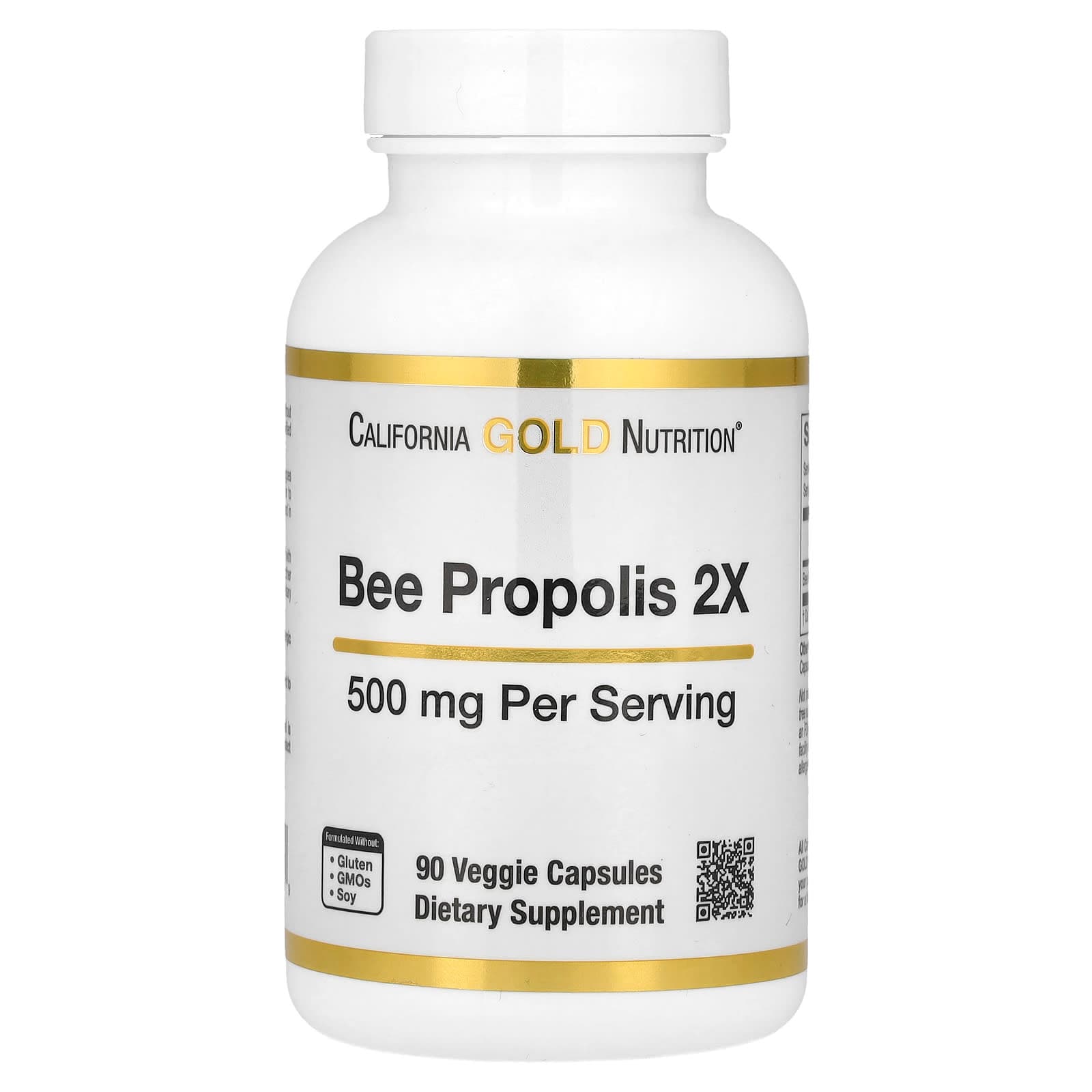 California Gold Nutrition Bee Propolis 2X, Concentrated Extract – 90 gélules végétales de California Gold Nutrition