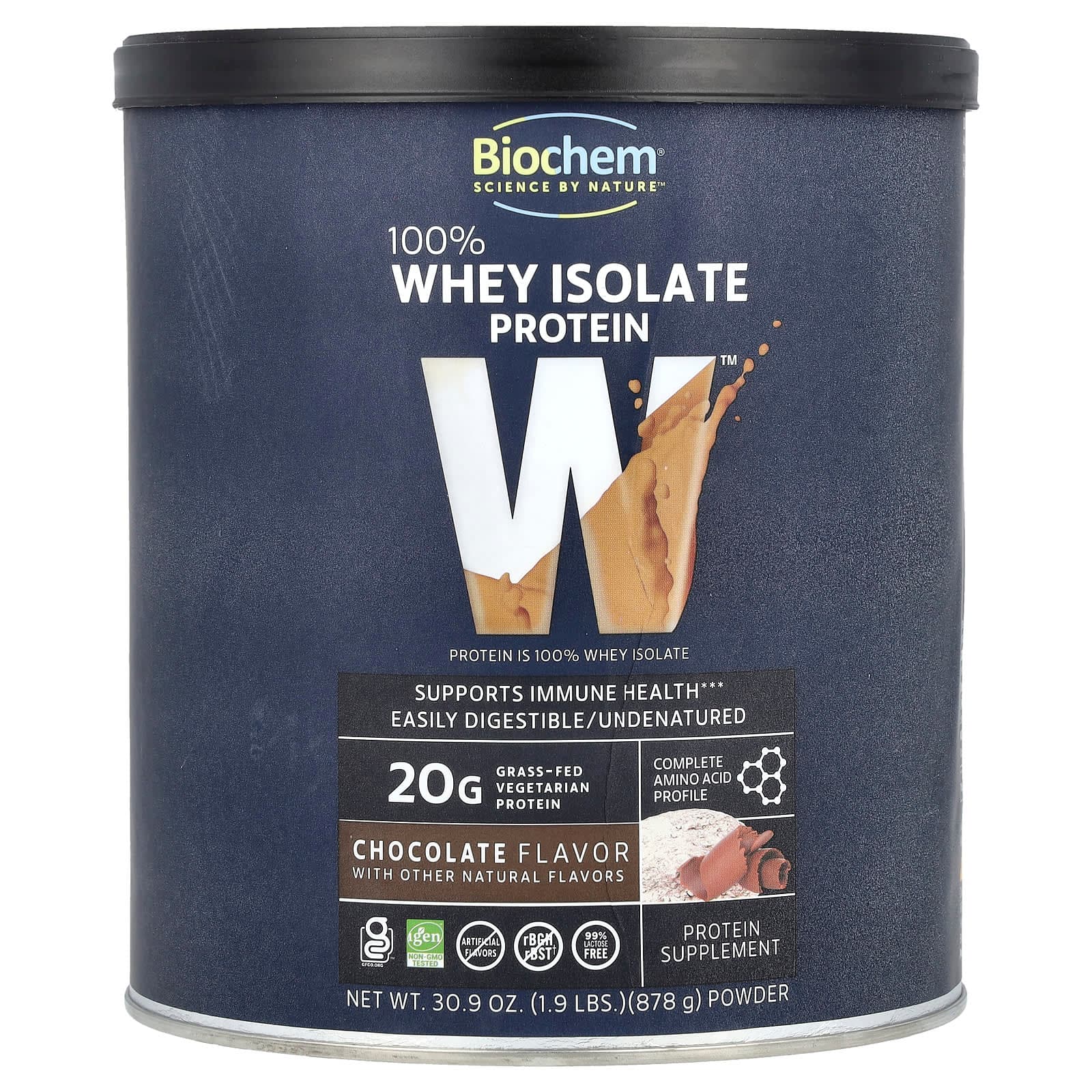 Biochem 100% Whey Isolate Protein – Chocolate – 878 g de Biochem