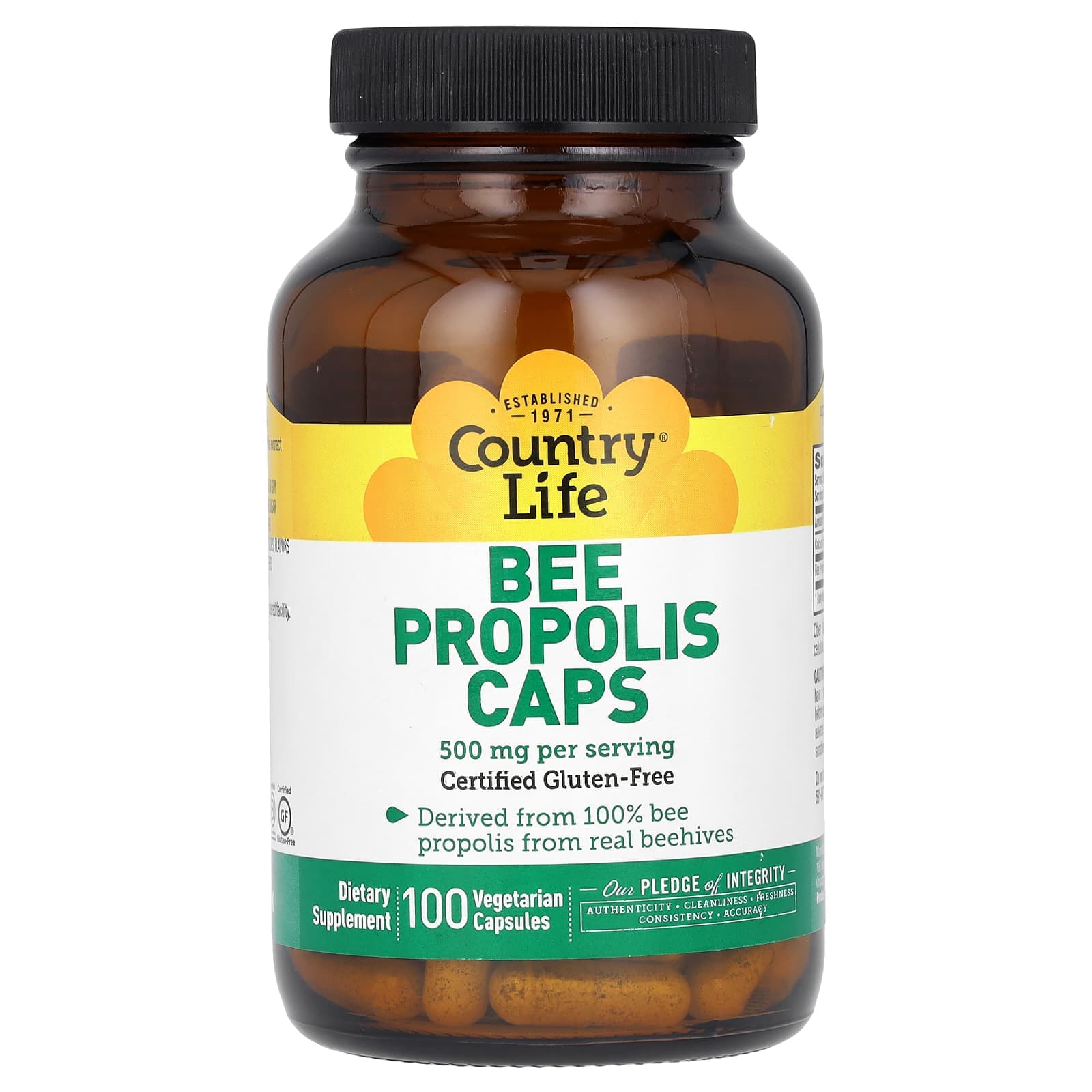 Country Life Bee Propolis Caps – 100 gélules végétales de Country Life