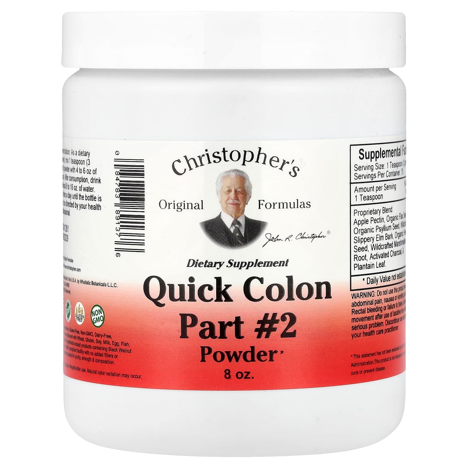 Christopher's Original Formulas Quick Colon Part #2 Powder – 8 oz de Christopher's Original Formulas