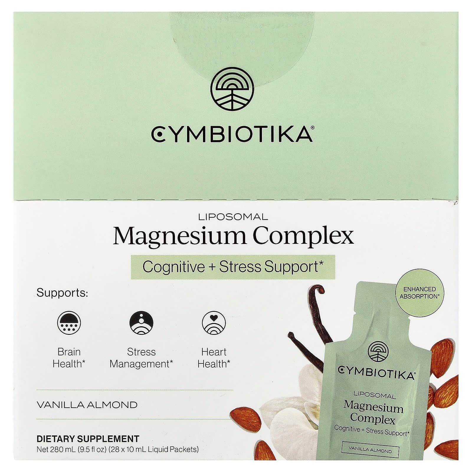 Cymbiotika Liposomal Magnesium Complex – Vanilla Almond – 10 ml de Cymbiotika
