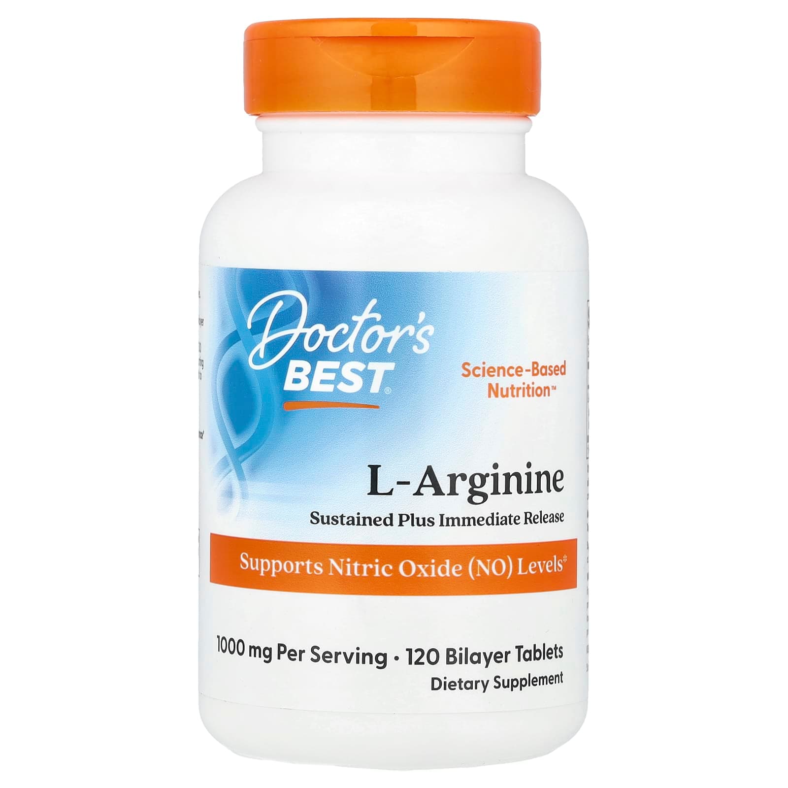 Doctor's Best L-Arginine, 120 Bilayer Tablets (500 mg per Tablet) de Doctor's Best