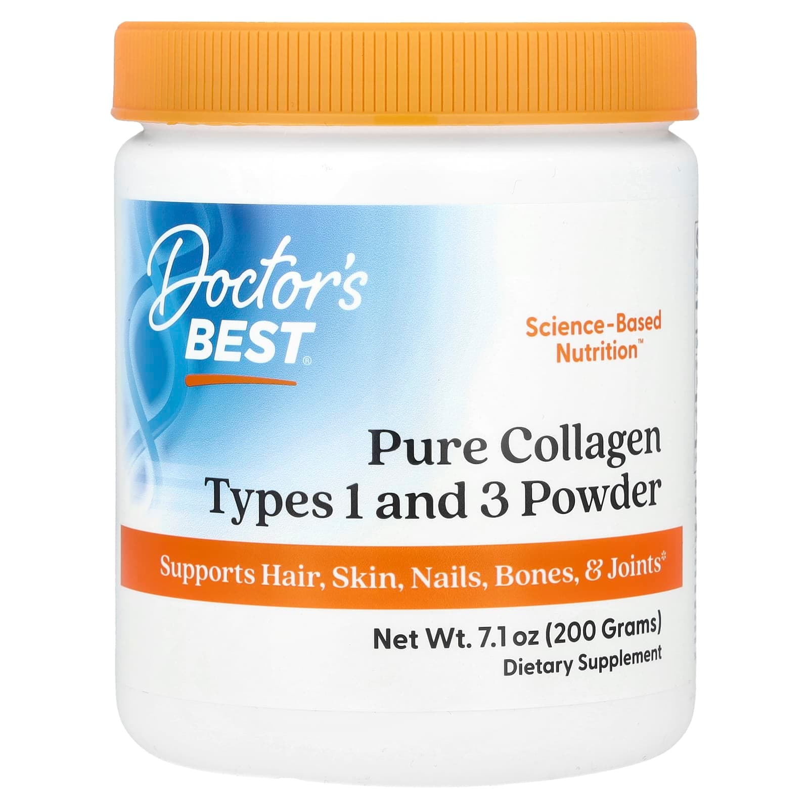 Doctor's Best Pure Collagen Types 1 and 3 Powder – 200 g de Doctor's Best
