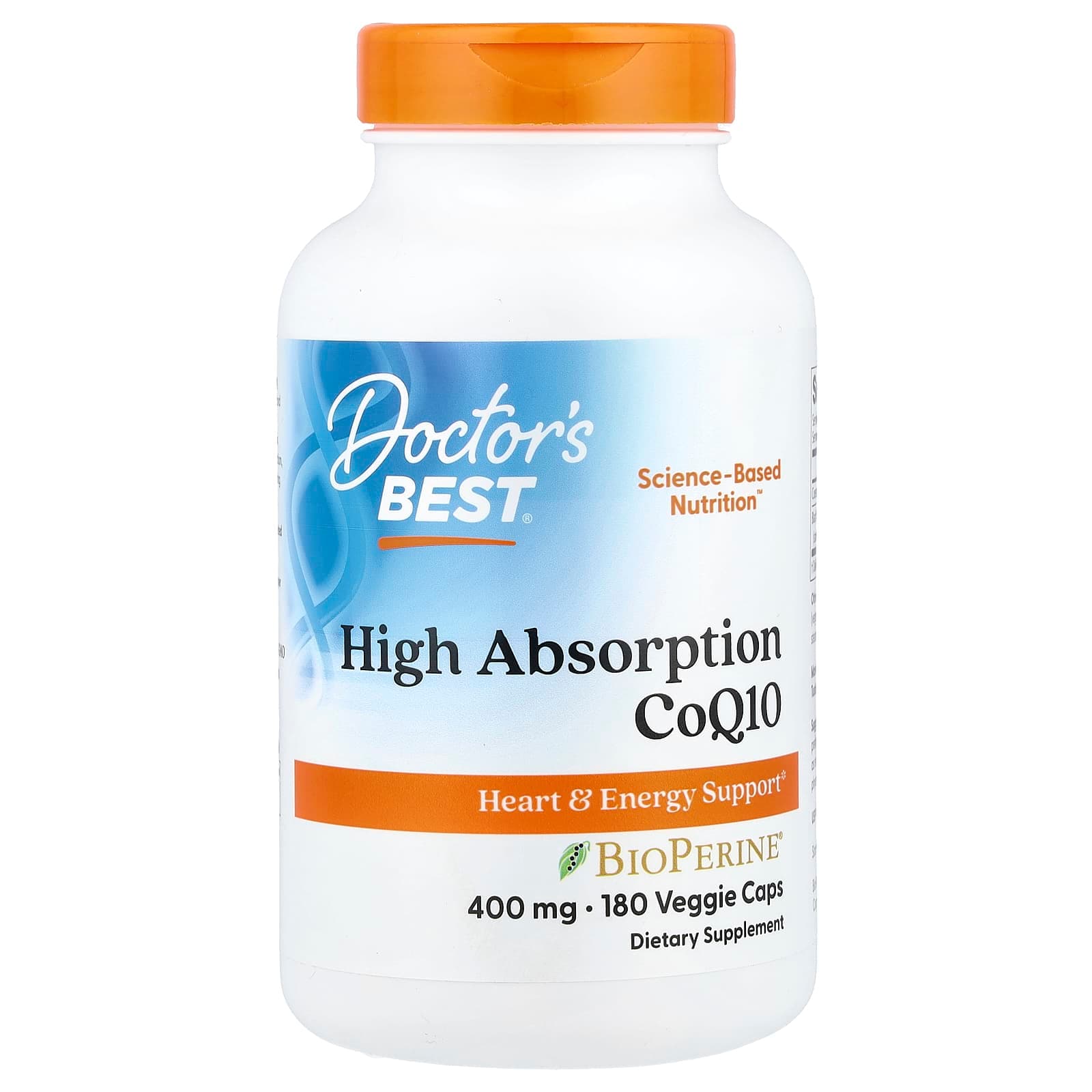 Doctor's Best High Absorption CoQ10 – 180 gélules végétales de Doctor's Best