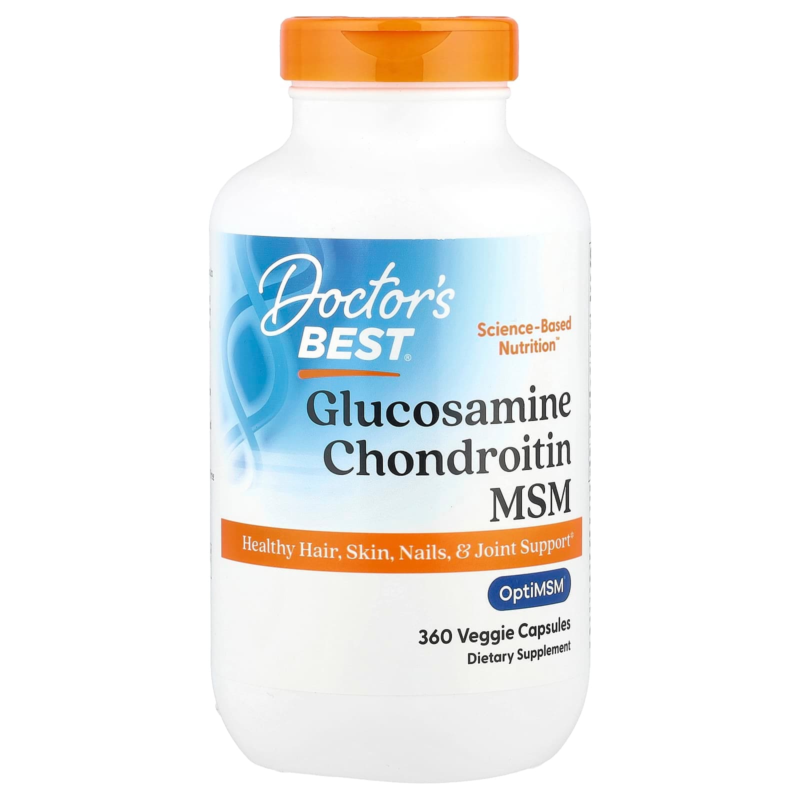 Doctor's Best Glucosamine Chondroitin MSM – 360 gélules végétales de Doctor's Best