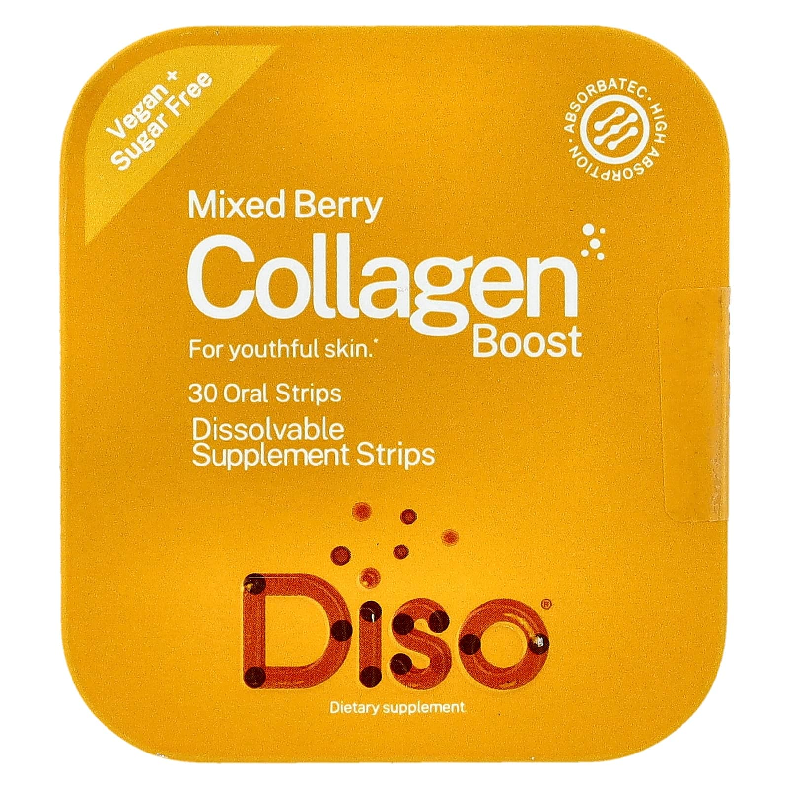 Diso Collagen Boost, 30 Oral Strips – Mixed Berry de Diso