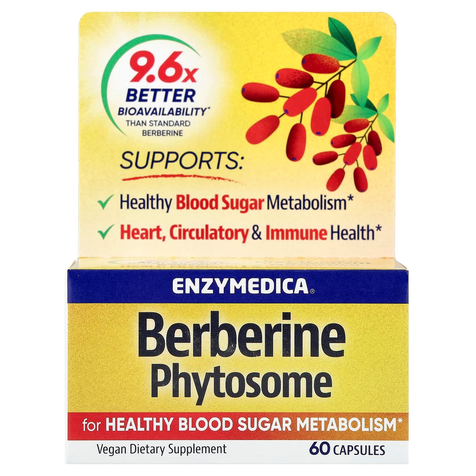 Enzymedica Berberine Phytosome – 60 gélules de Enzymedica