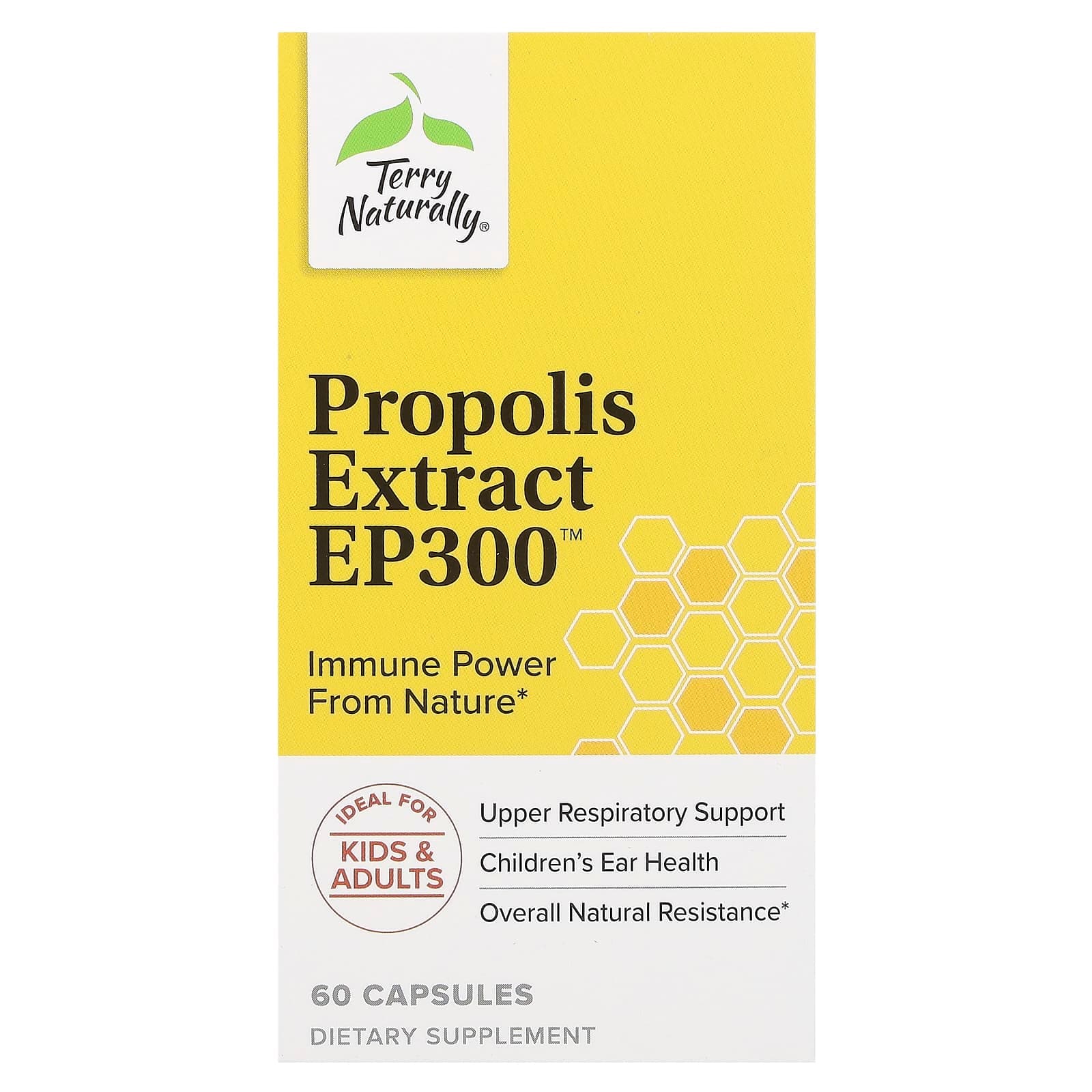 Terry Naturally Propolis Extract EP300 – 60 gélules de Terry Naturally