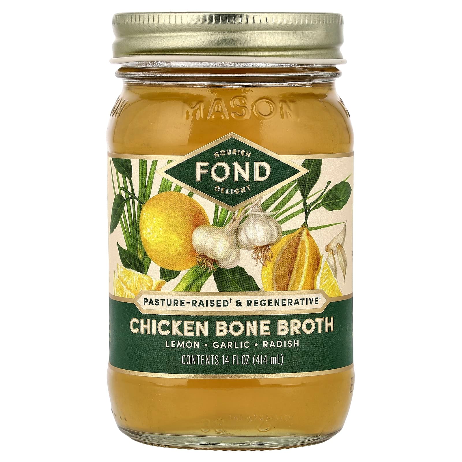 FOND Bone Broth Chicken Bone Broth – Lemon & Garlic – 414 ml de FOND Bone Broth