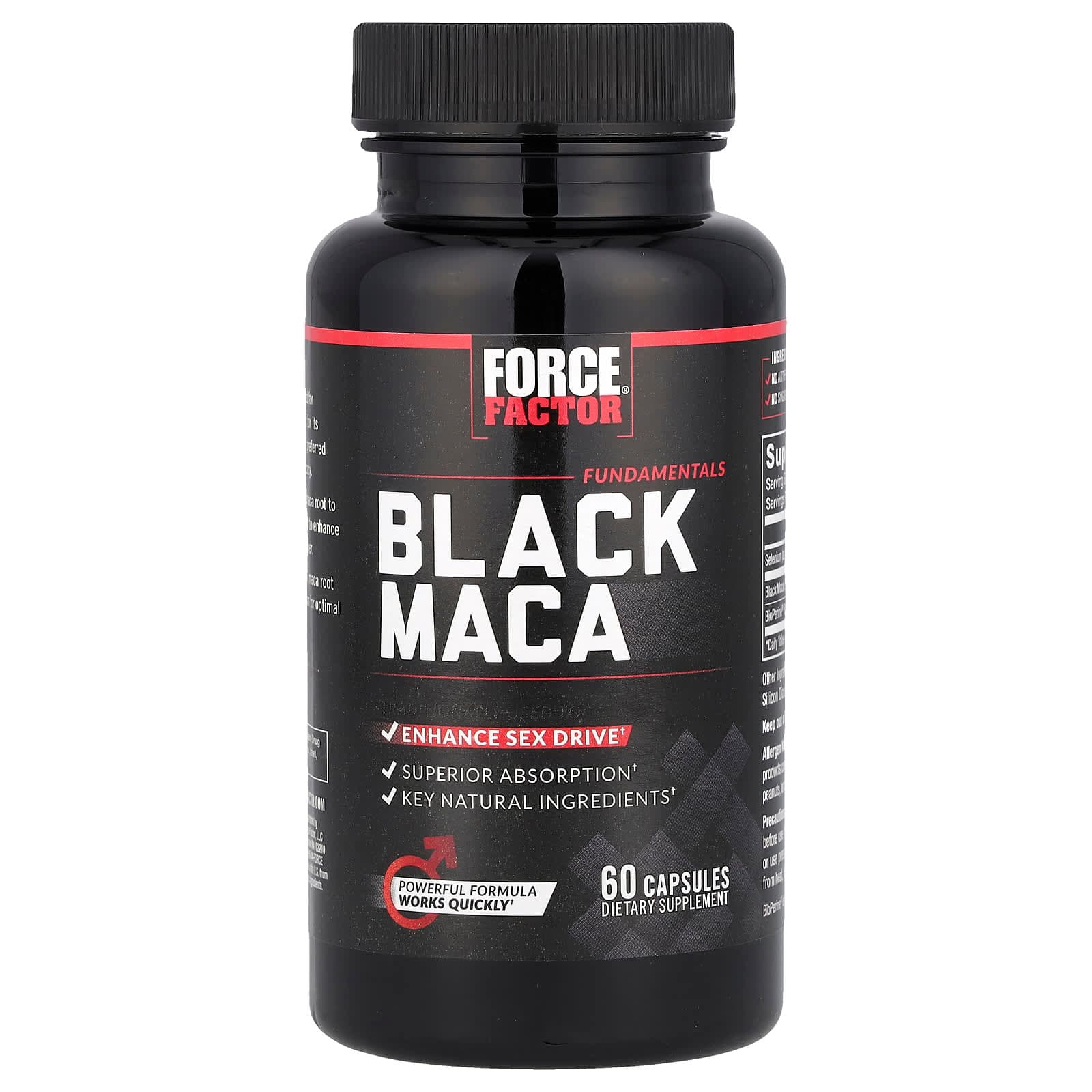 Force Factor Fundamentals, Black Maca – 60 gélules de Force Factor