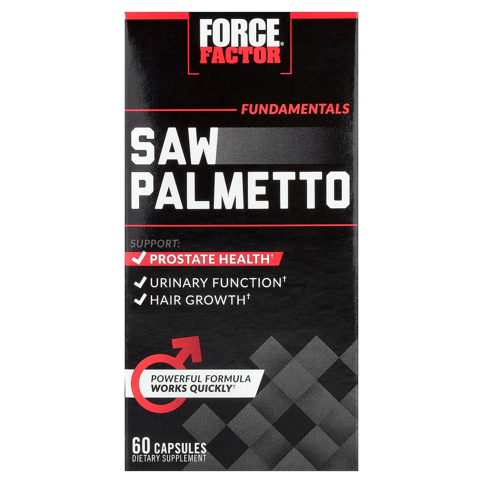 Force Factor Fundamentals, Saw Palmetto – 60 gélules de Force Factor