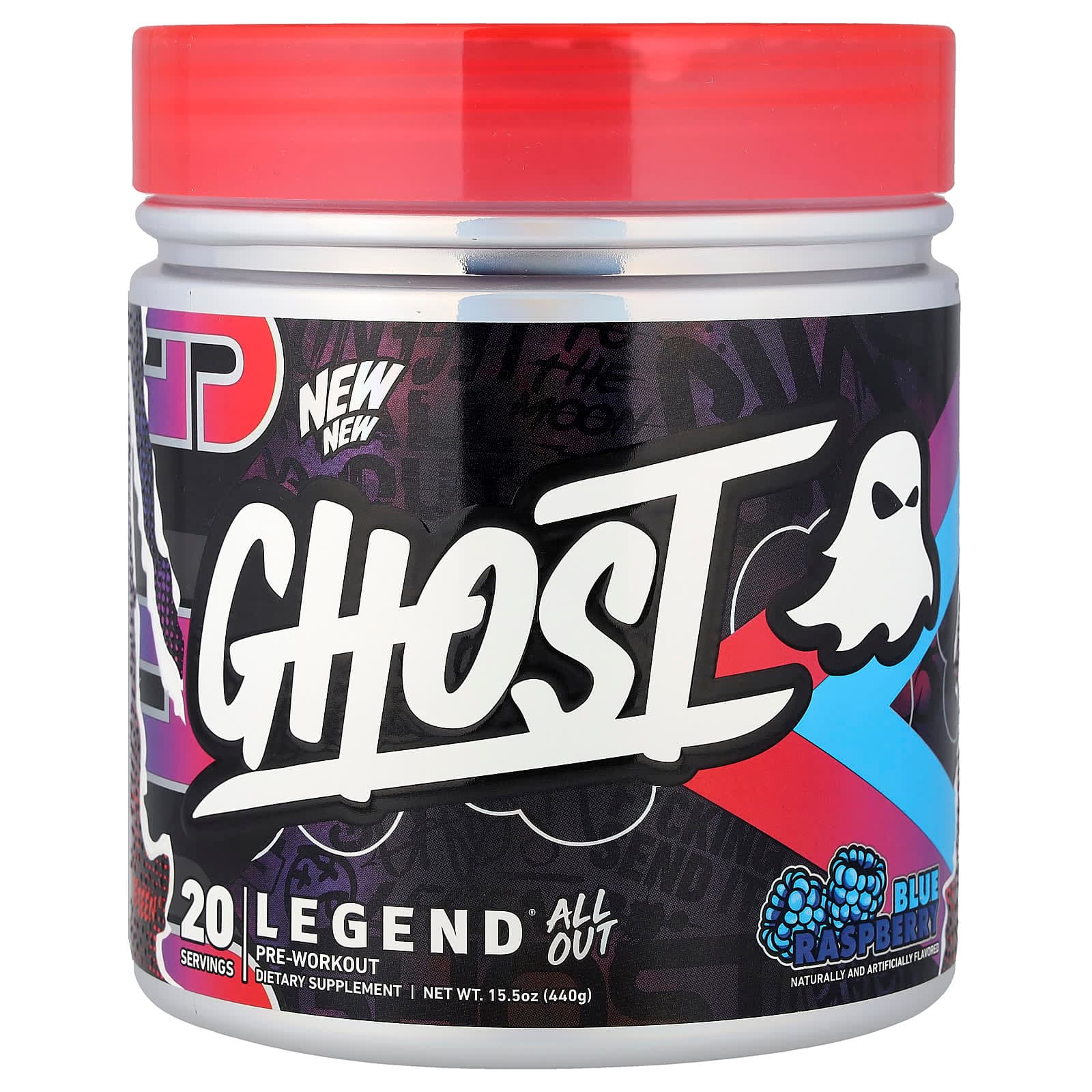 Ghost Legend All Out Pre-Workout – Blue Raspberry – 440 g de Ghost