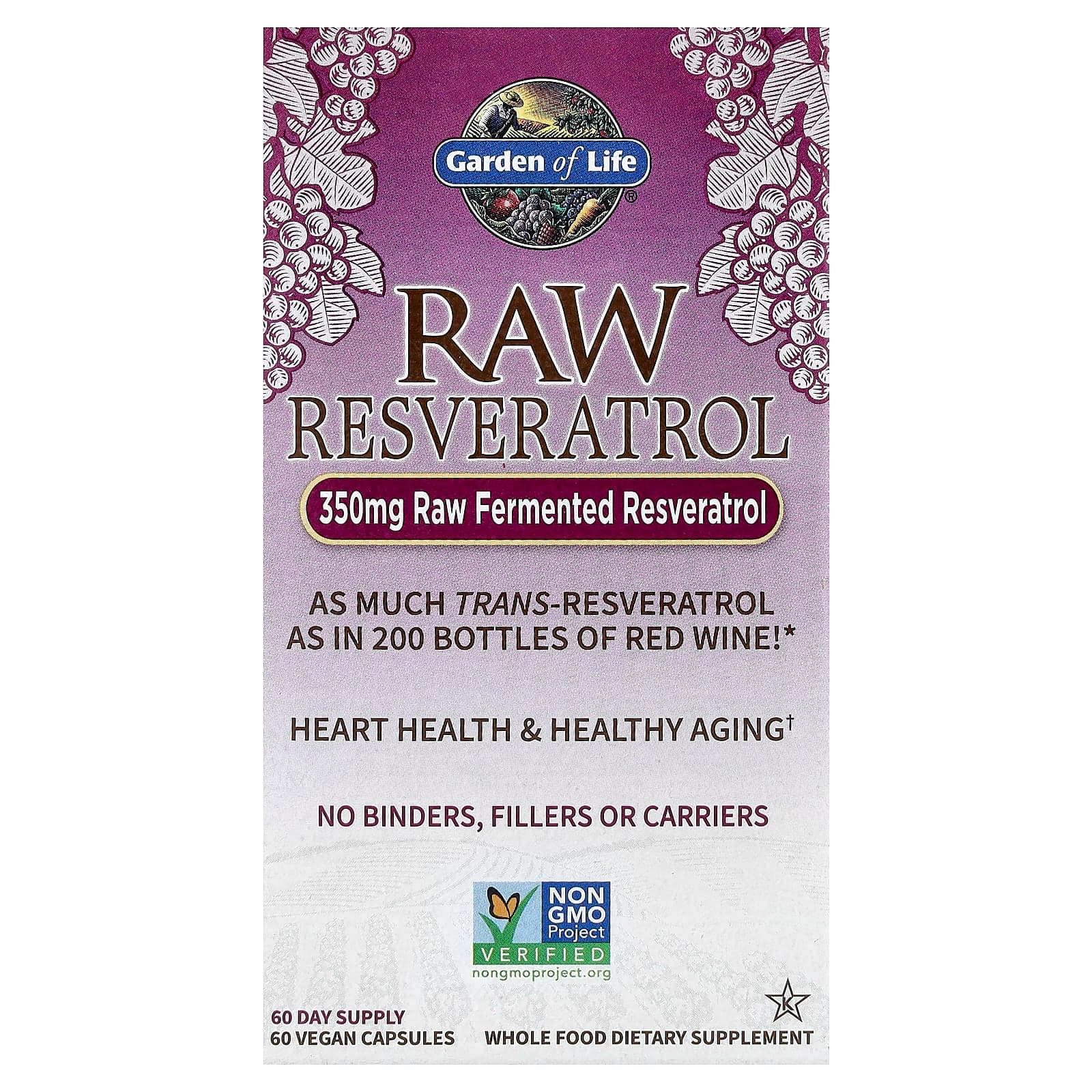Garden of Life RAW Resveratrol – 60 gélules véganes de Garden of Life