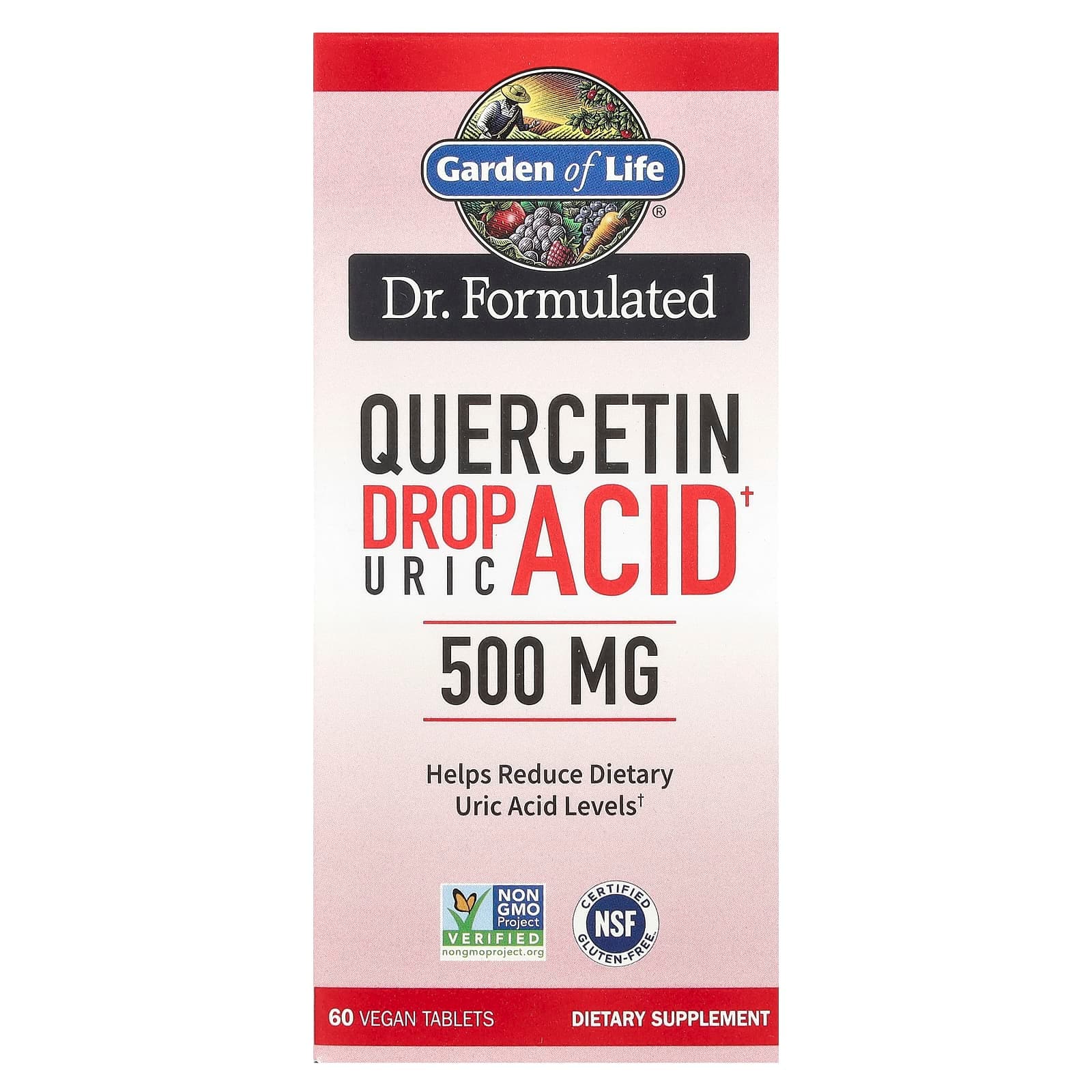 Garden of Life Dr. Formulated, Quercetin Drop Uric Acid – 500 mg de Garden of Life