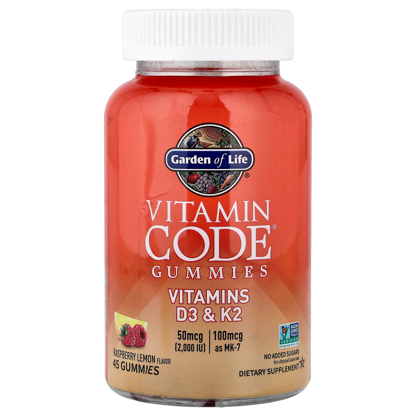 Garden of Life Vitamin Code Gummies – Raspberry Lemon – 45 gommes de Garden of Life