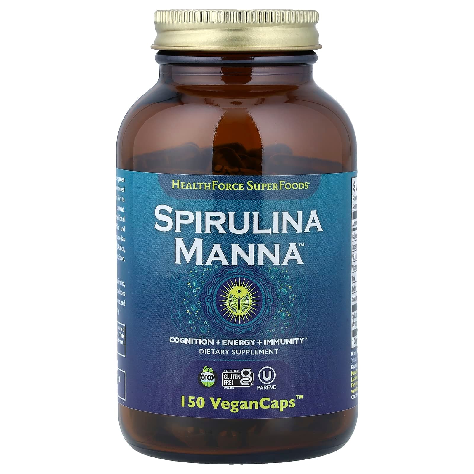 HealthForce Superfoods Spirulina Manna, 150 VeganCaps de HealthForce Superfoods