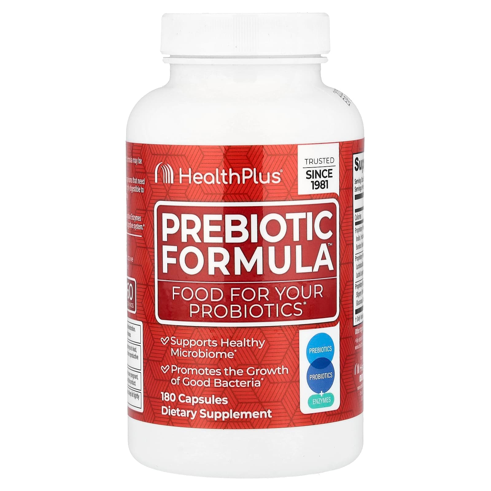 Health Plus Prebiotic Formula – 180 gélules de Health Plus