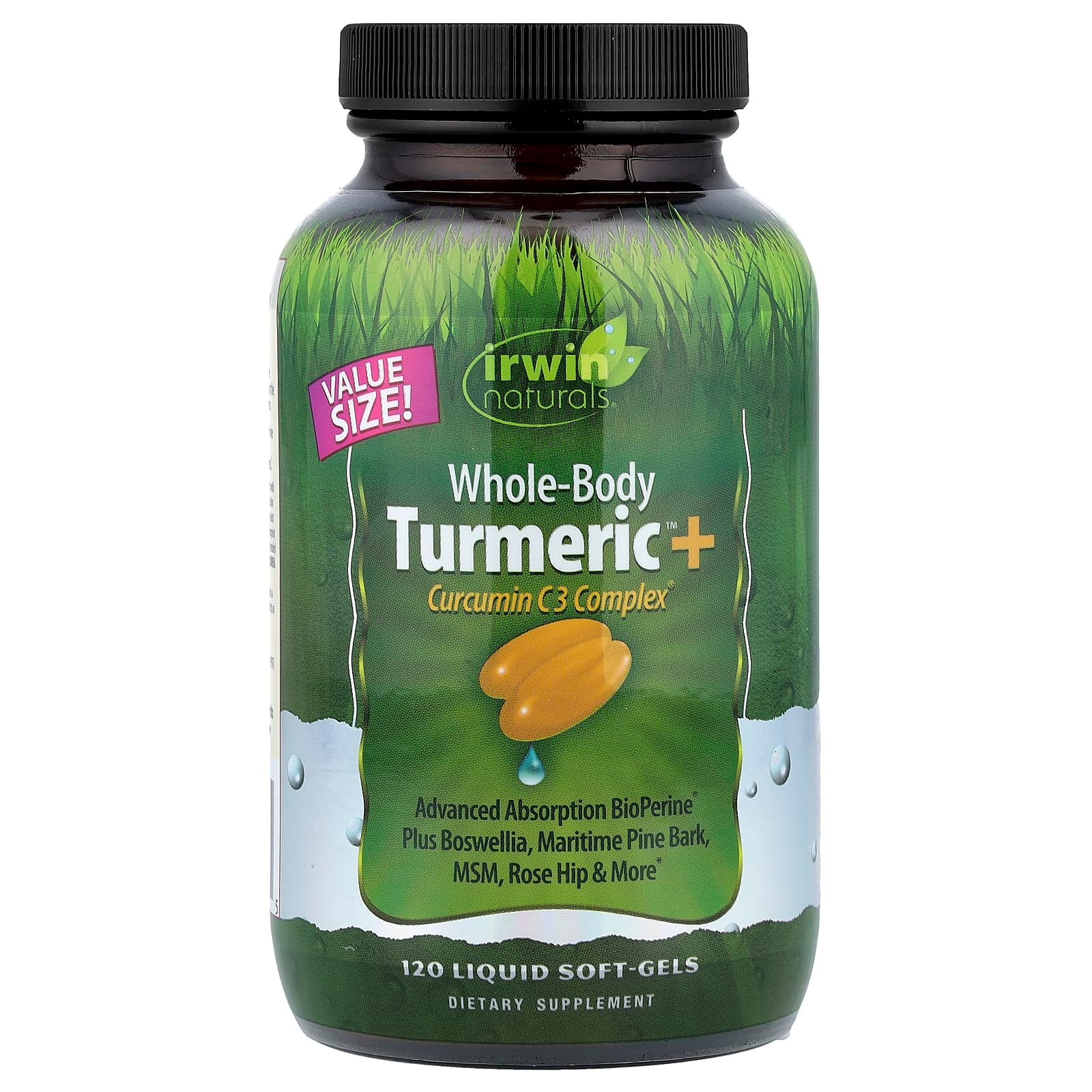 Irwin Naturals Whole-Body Turmeric + Curcumin C3 Complex, 120 Liquid Soft-Gels de Irwin Naturals