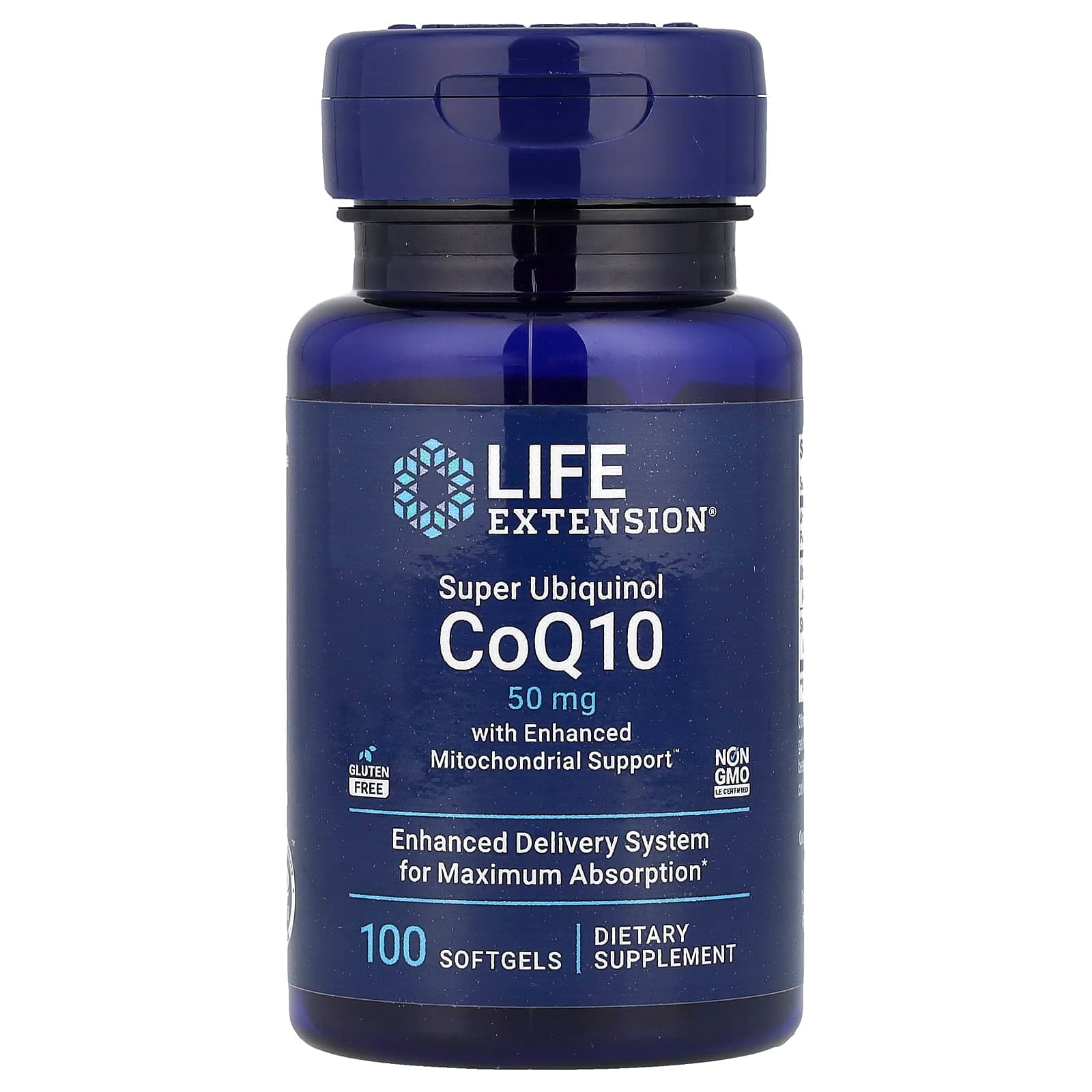 Life Extension Super Ubiquinol CoQ10 with Enhanced Mitochondrial Support – 100 capsules molles de Life Extension