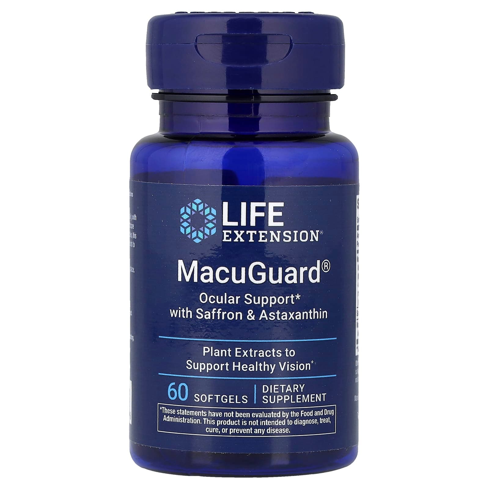 Life Extension MacuGuard, Ocular Support with Saffron & Astaxanthin – 60 capsules molles de Life Extension