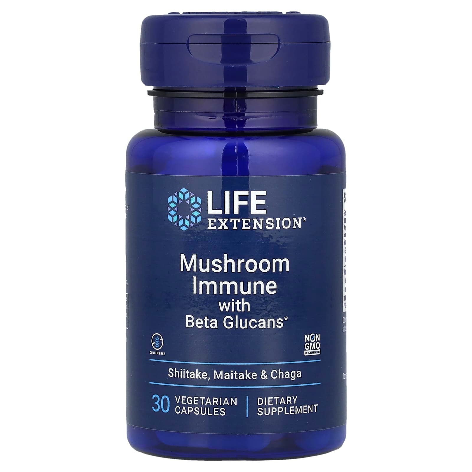 Life Extension Mushroom Immune with Beta Glucans – 30 gélules végétales de Life Extension