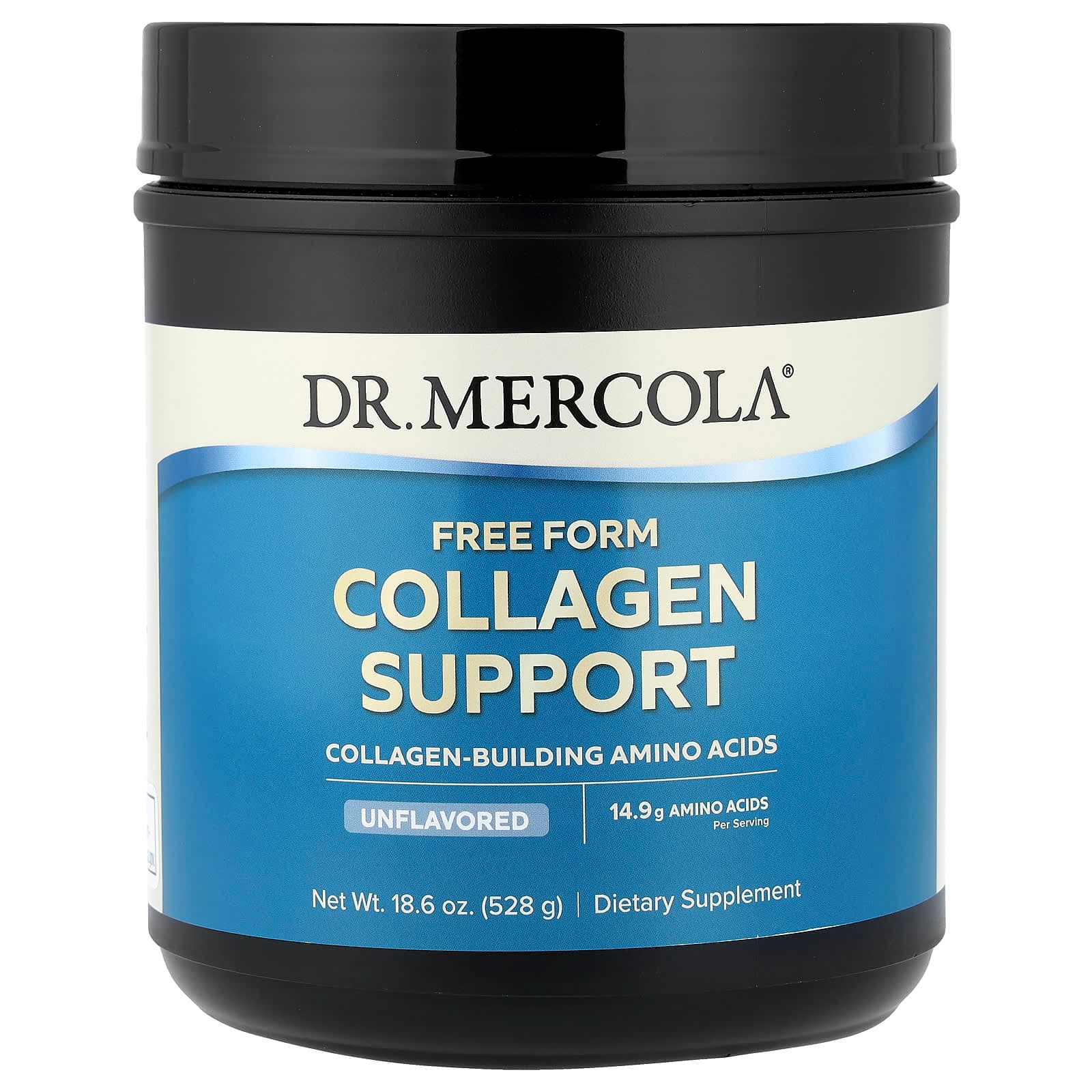 Dr. Mercola Free Form Collagen Support – Sans arôme – 528 g de Dr. Mercola
