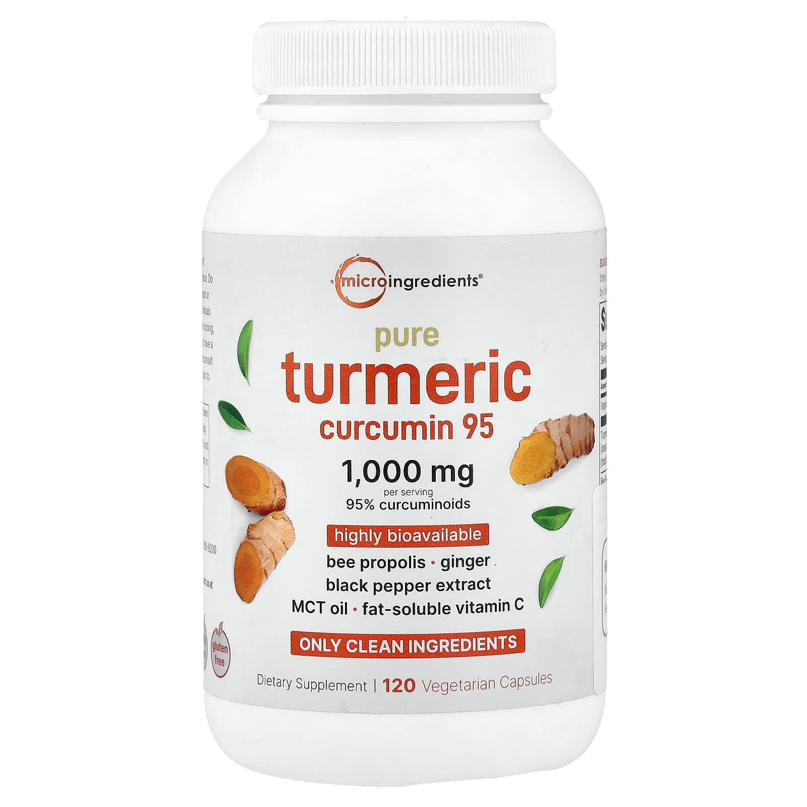 Micro Ingredients Pure Turmeric Curcumin 95 – 120 gélules végétales de Micro Ingredients