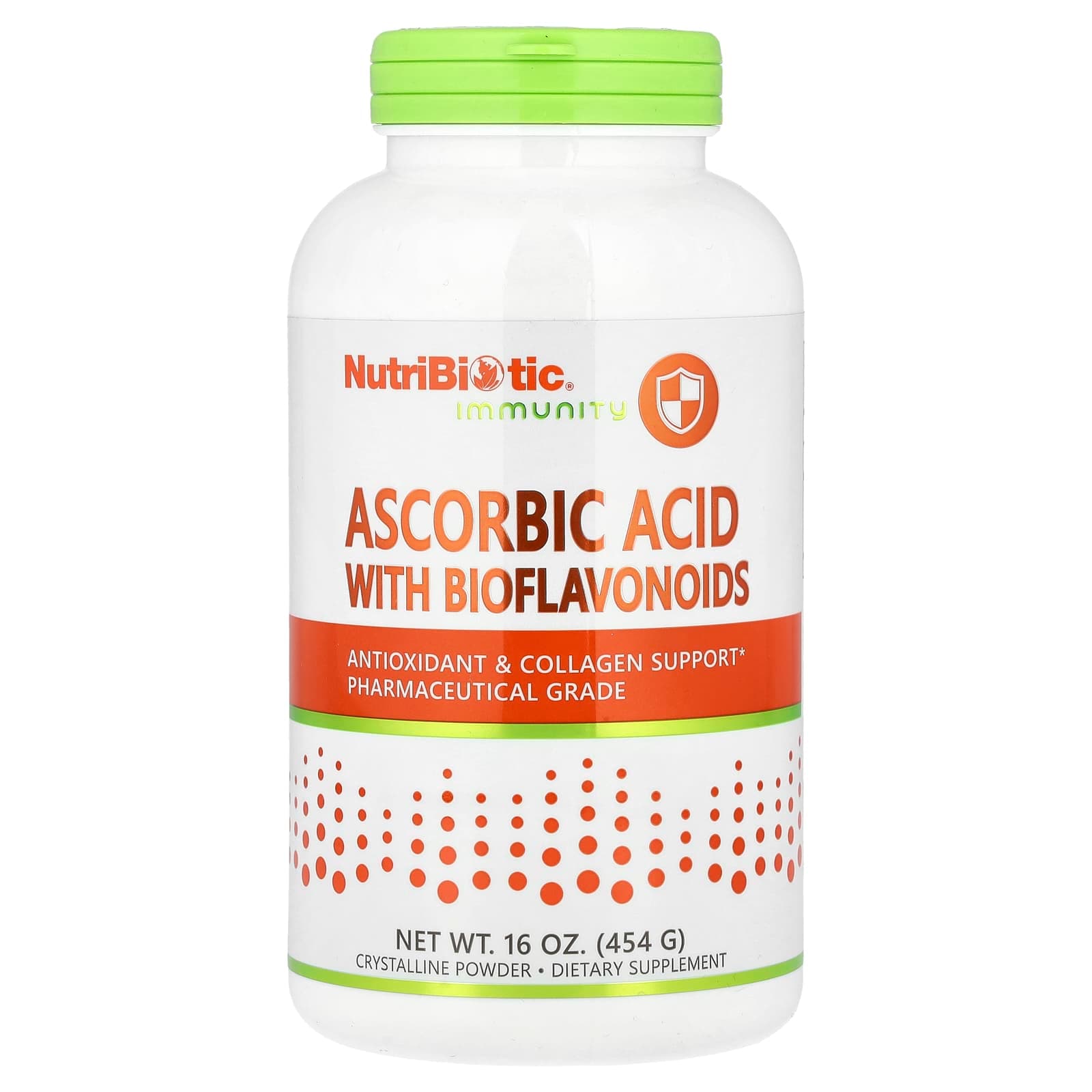 NutriBiotic Immunity, Ascorbic Acid with Bioflavonoids, Crystalline Powder – 454 g de NutriBiotic