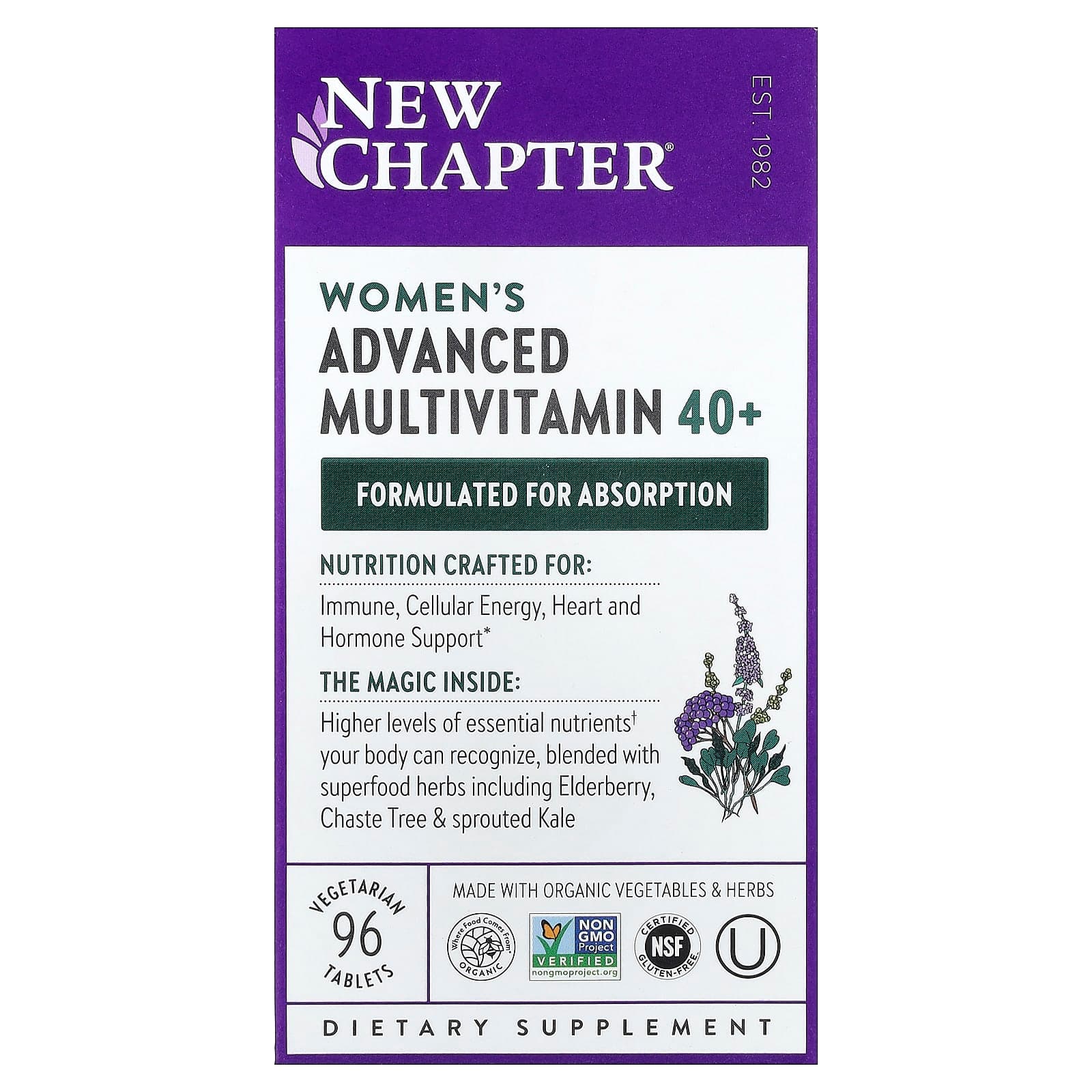 New Chapter Women's Advanced Multivitamin 40+, 96 Vegetarian Tablets de New Chapter