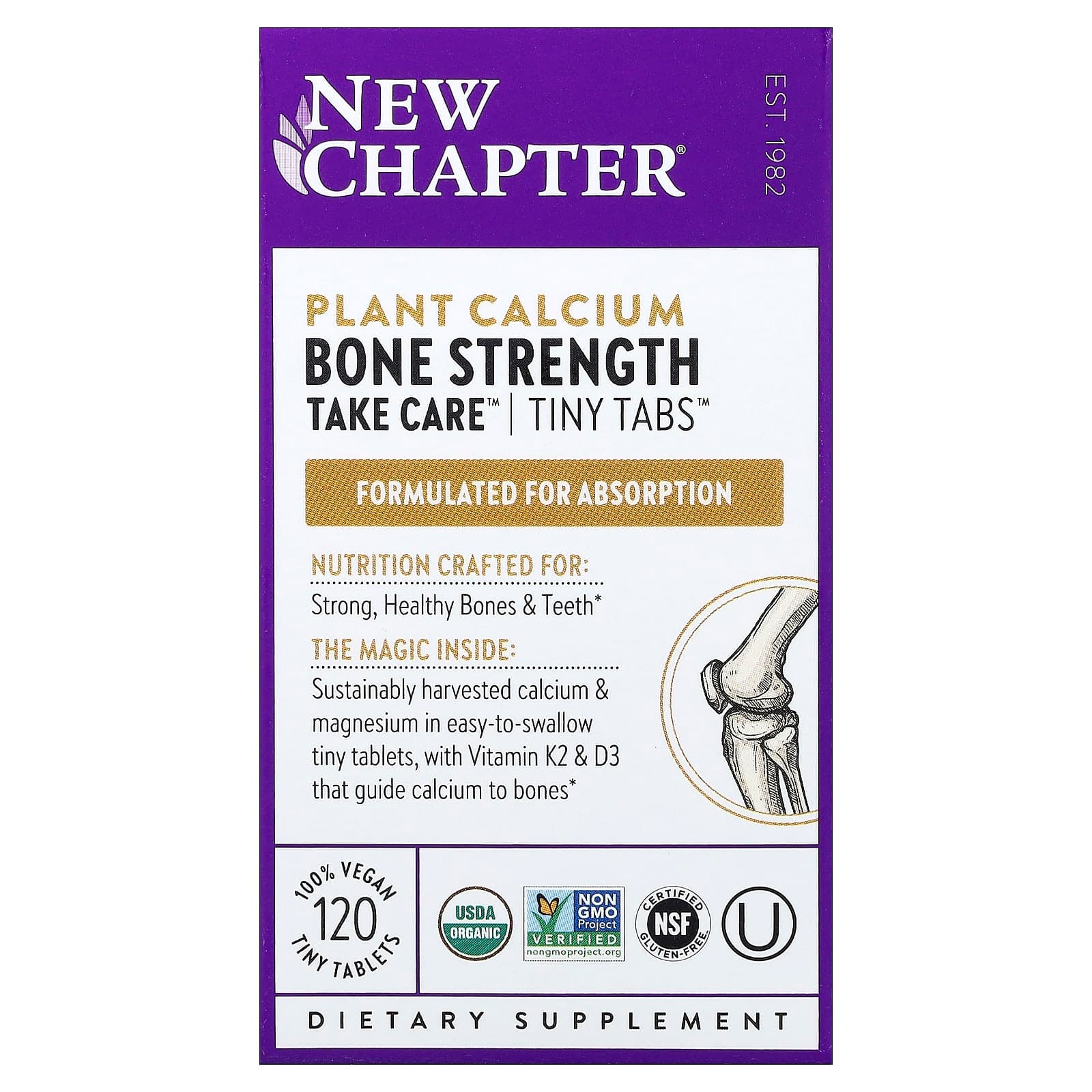 New Chapter Plant Calcium, Bone Strength Take Care, 120 Vegan Tiny Tablets de New Chapter