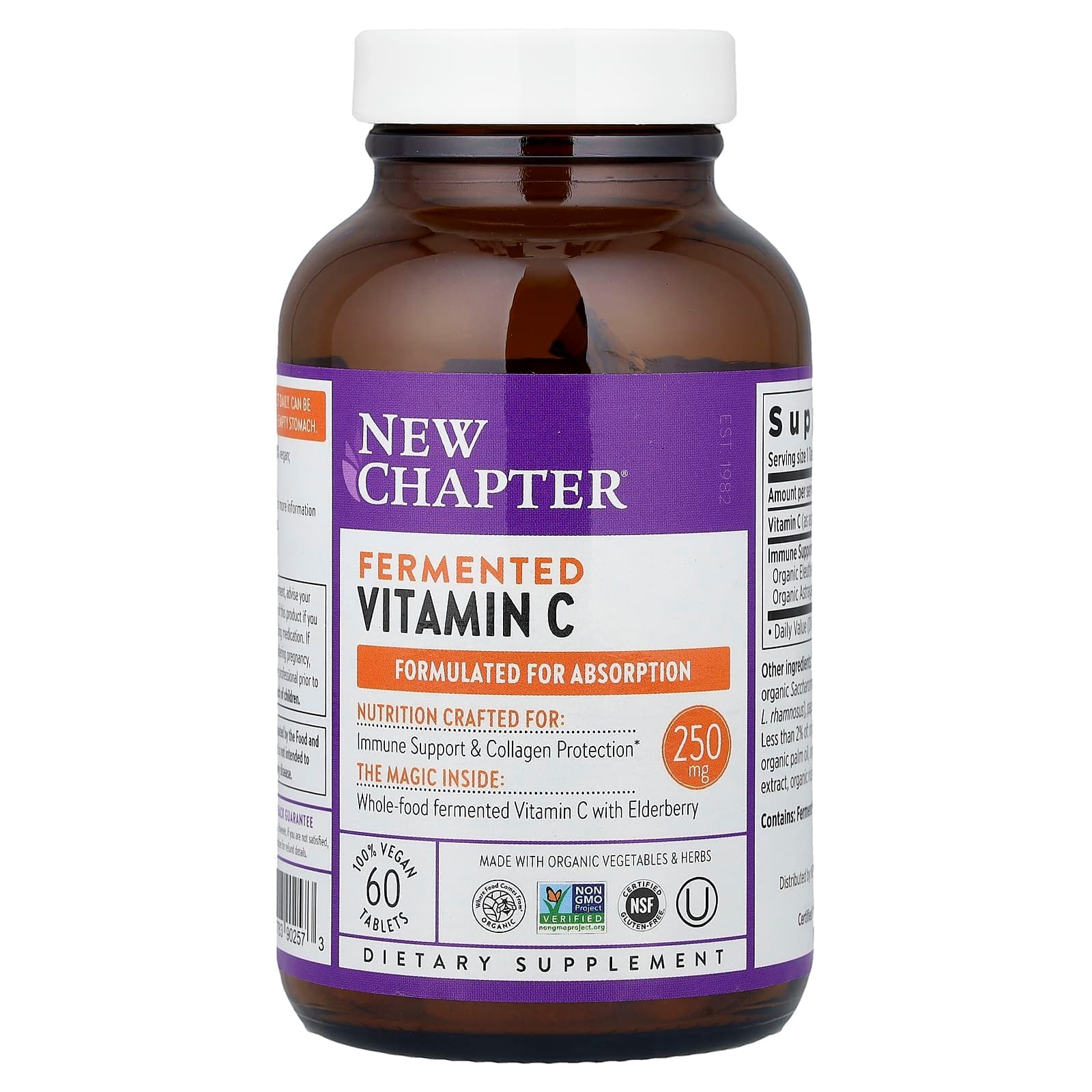 New Chapter Fermented Vitamin C, 60 Vegan Tablets de New Chapter