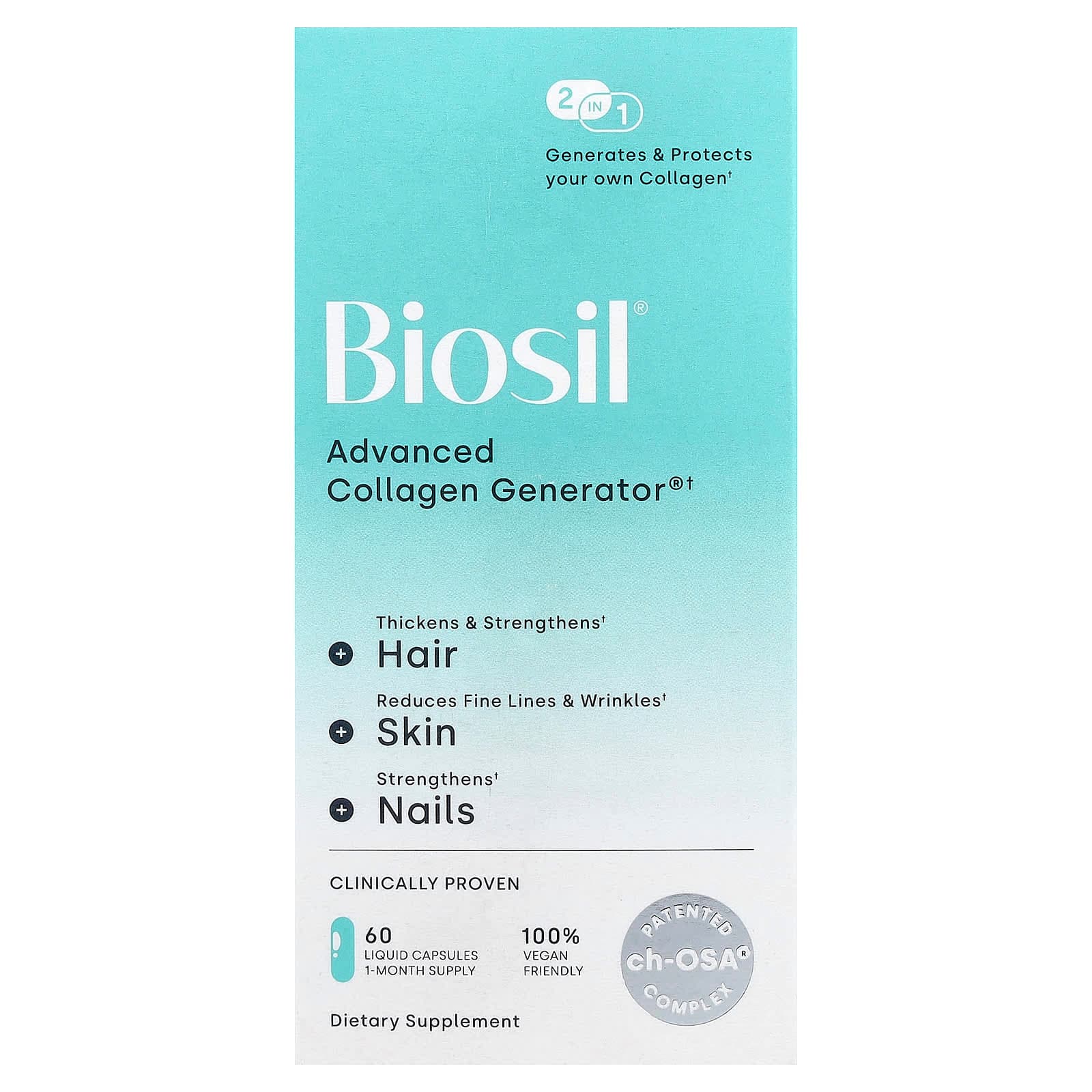 Biosil Advanced Collagen Generator, 60 Liquid Capsules de Biosil