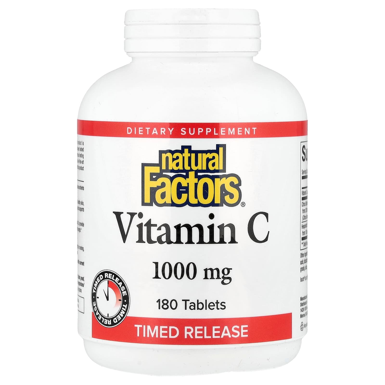 Natural Factors Vitamin C, Time Release – 180 comprimés de Natural Factors