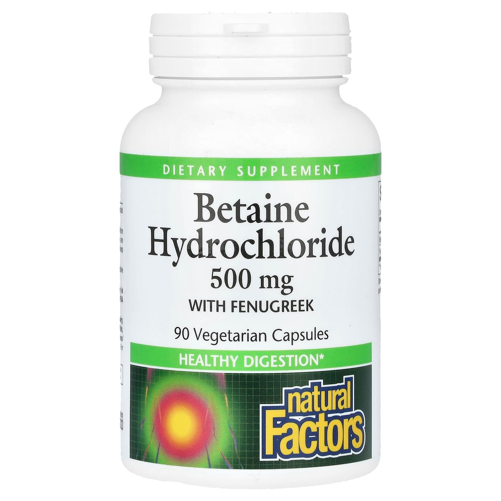 Natural Factors Betaine Hydrochloride with Fenugreek – 90 gélules végétales de Natural Factors