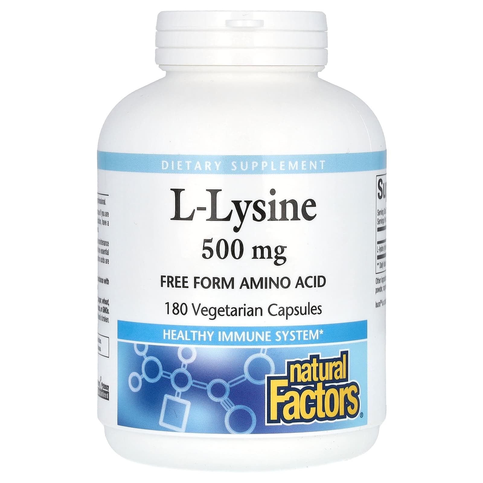 Natural Factors L-Lysine – 180 gélules végétales de Natural Factors