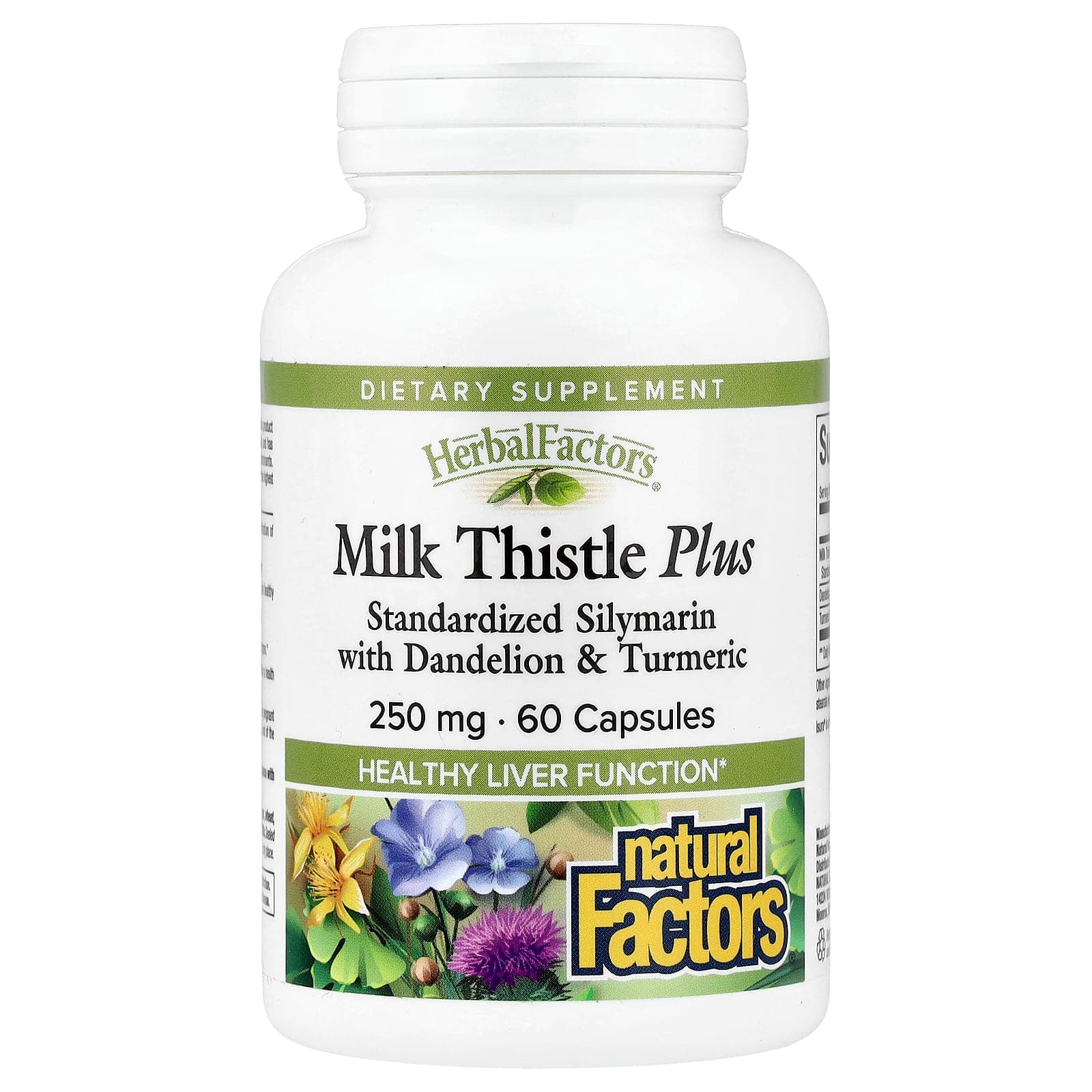 Natural Factors Herbal Factors, Milk Thistle Plus – 60 gélules de Natural Factors