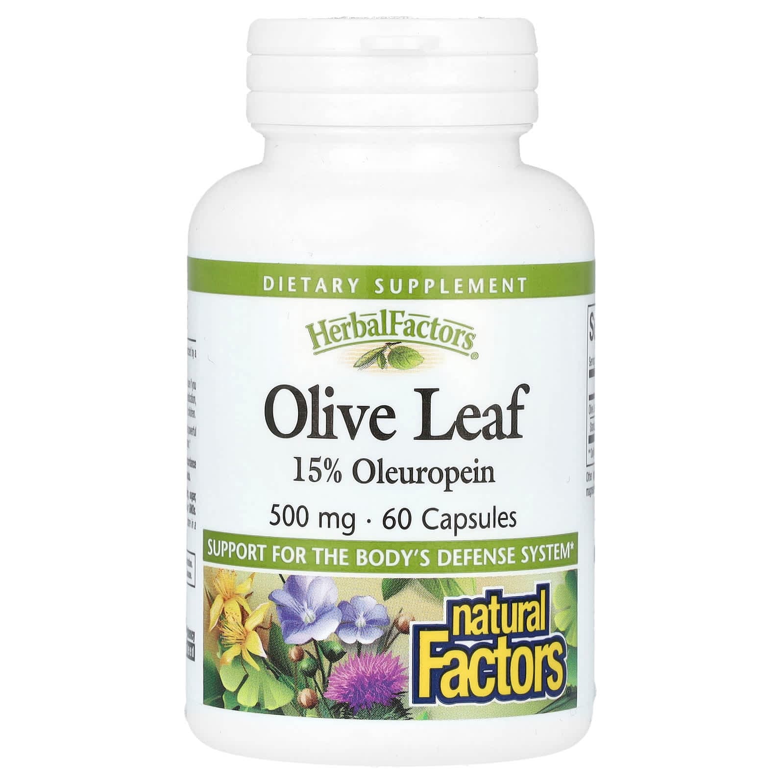 Natural Factors HerbalFactors, Olive Leaf – 60 gélules de Natural Factors