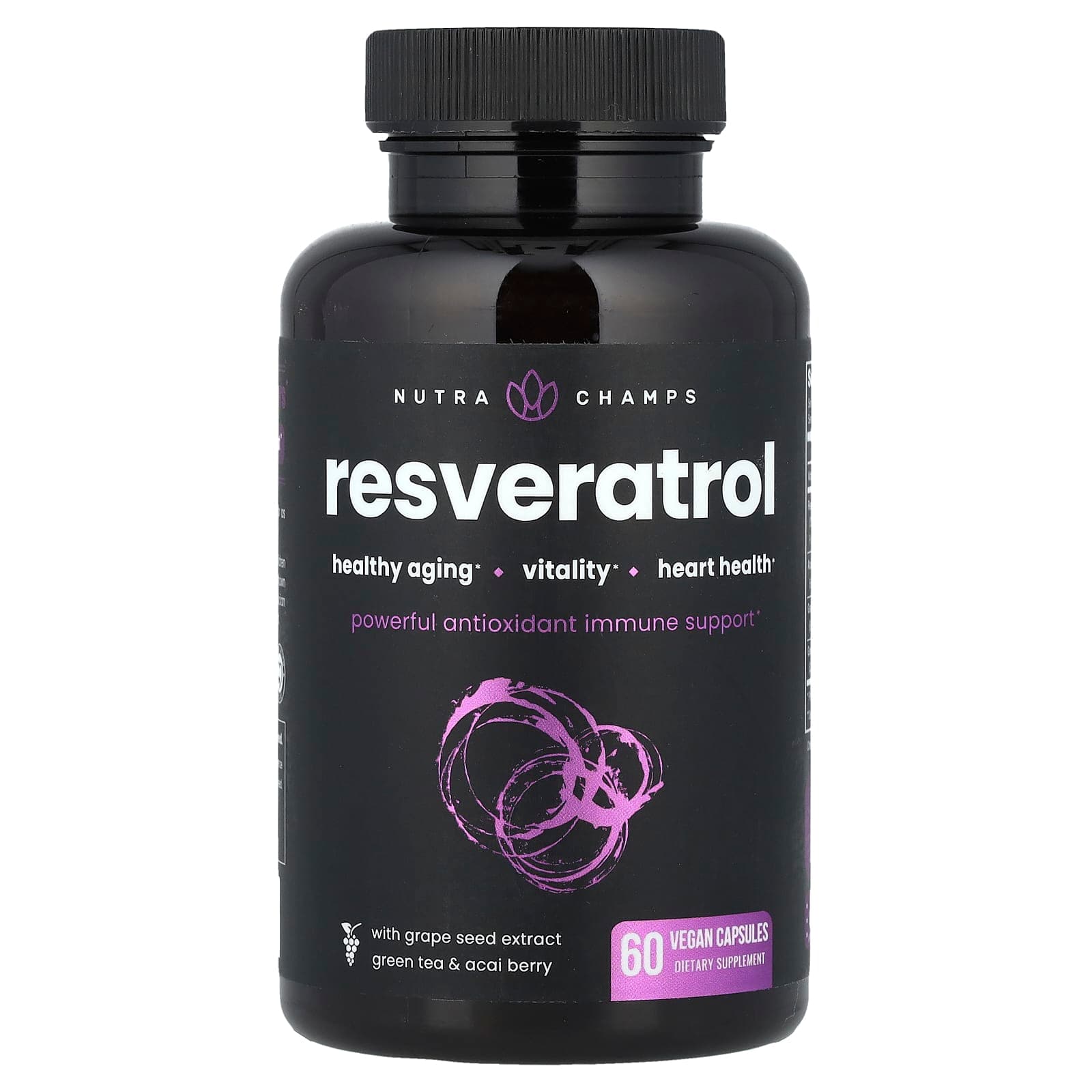 NutraChamps Resveratrol – 60 gélules véganes de NutraChamps