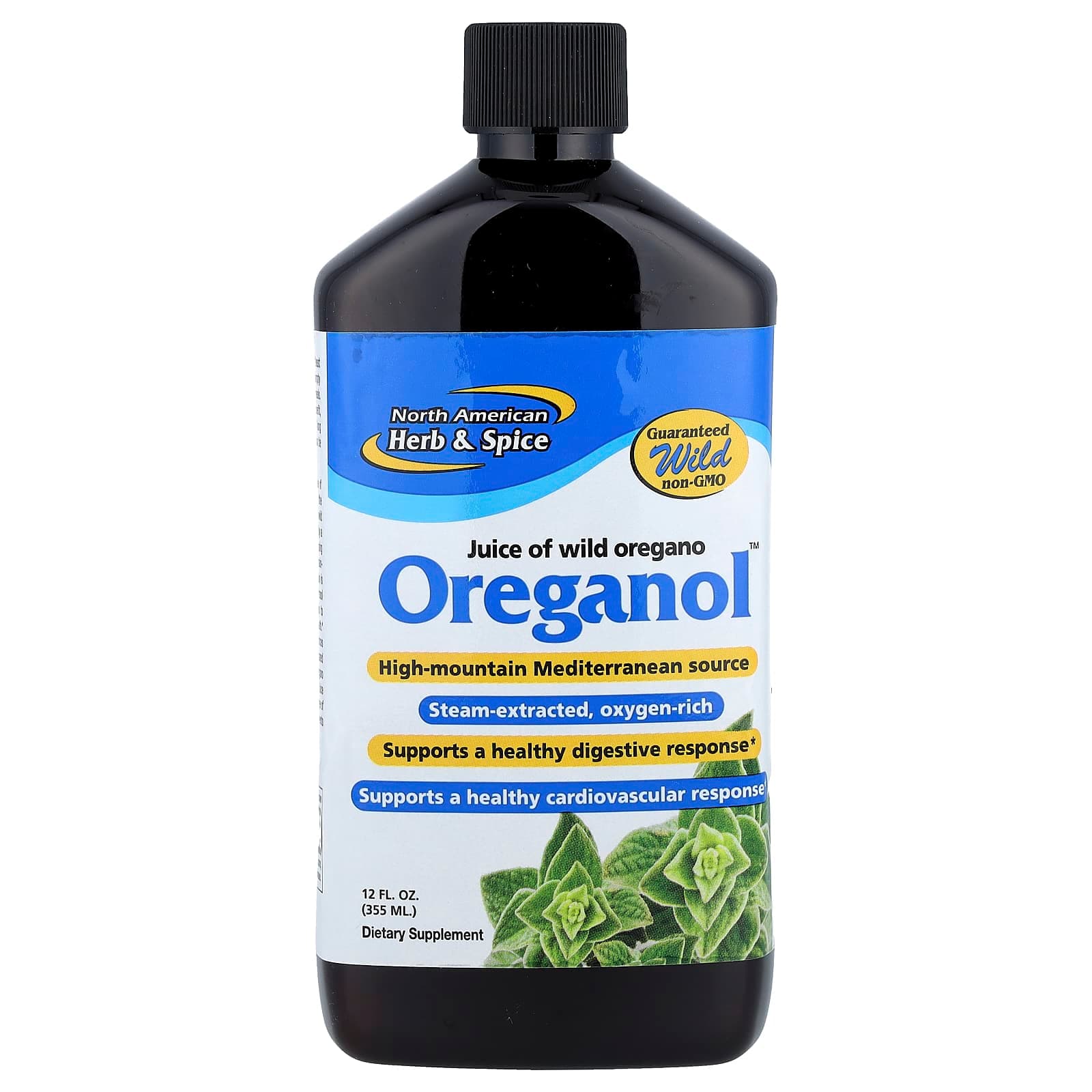 North American Herb & Spice Oreganol, Juice of Wild Oregano – 355 ml de North American Herb & Spice