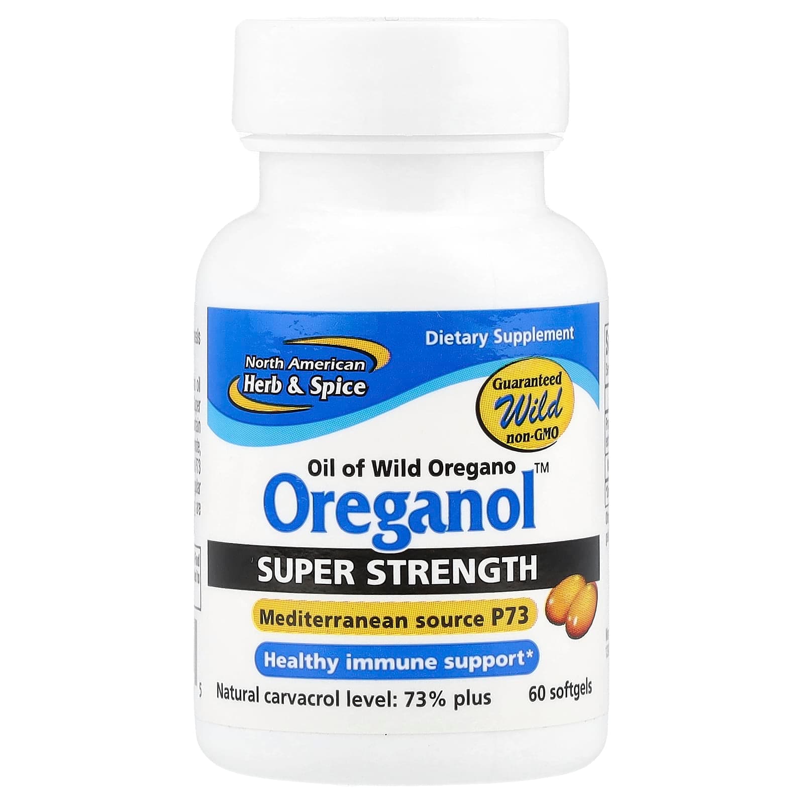 North American Herb & Spice Oreganol, Super Strength – 60 capsules molles de North American Herb & Spice