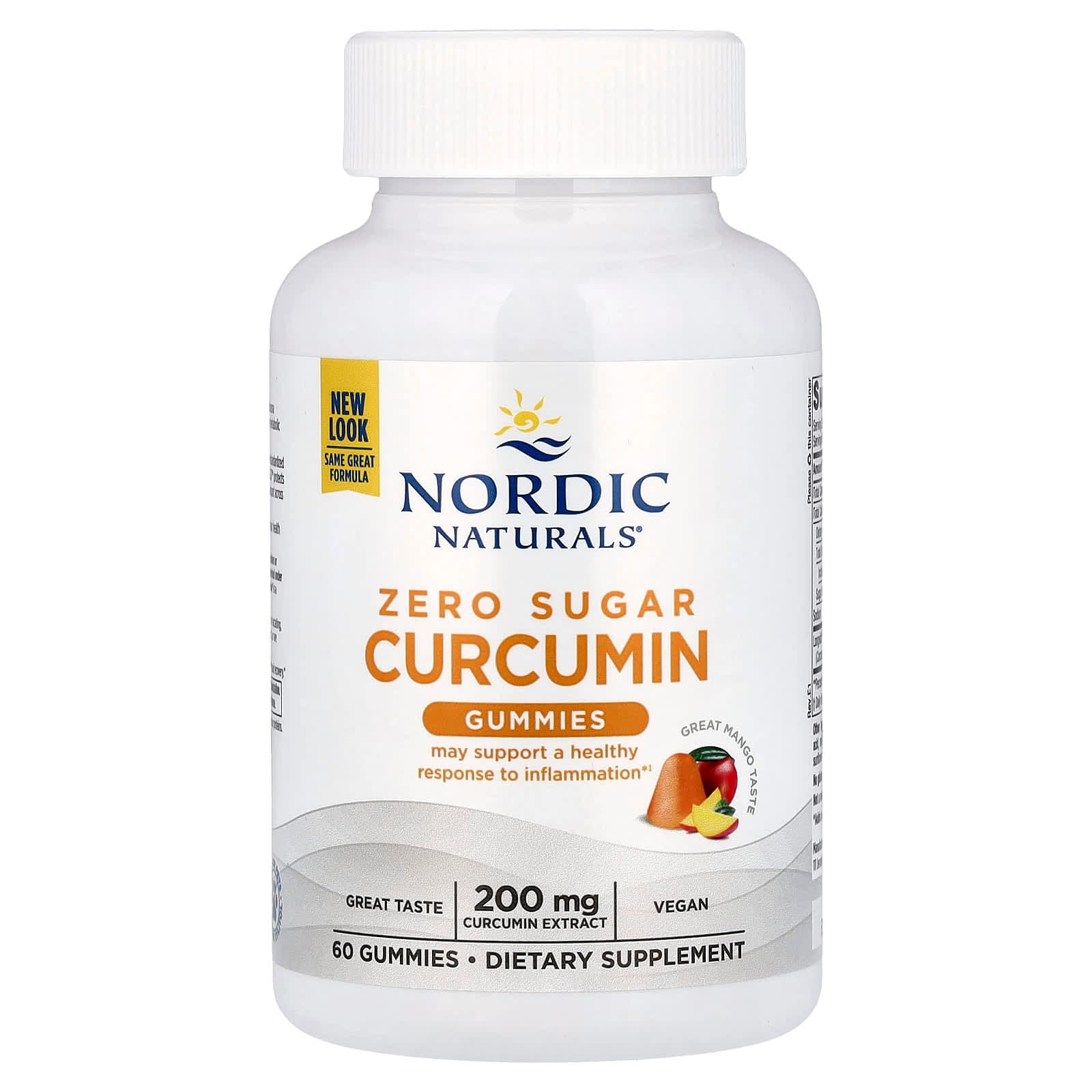 Nordic Naturals Zero Sugar Curcumin Gummies – Mango – 60 gommes de Nordic Naturals